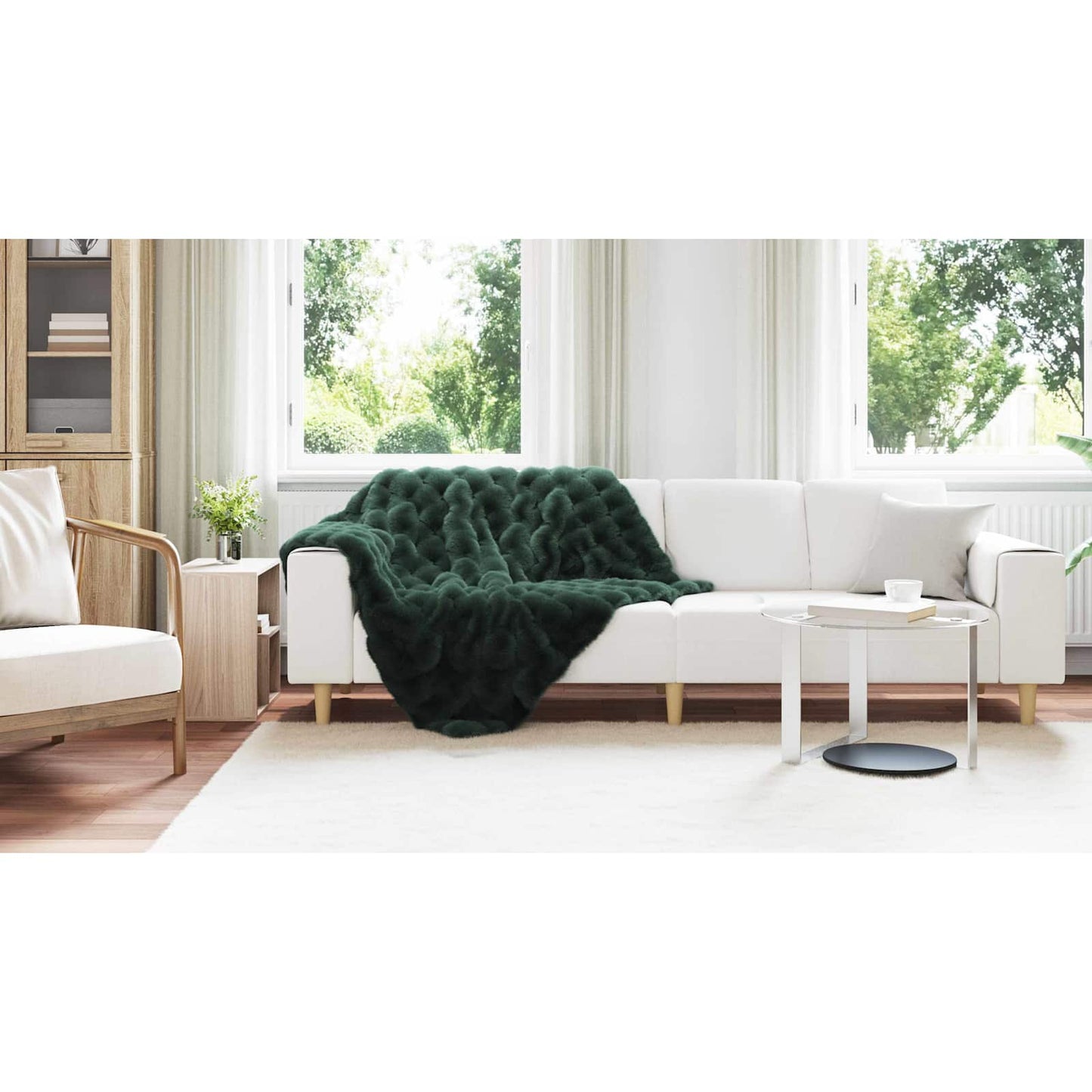 Neslystanti antklodė iš dirbtinio triušio kailio Olite 4 pcs