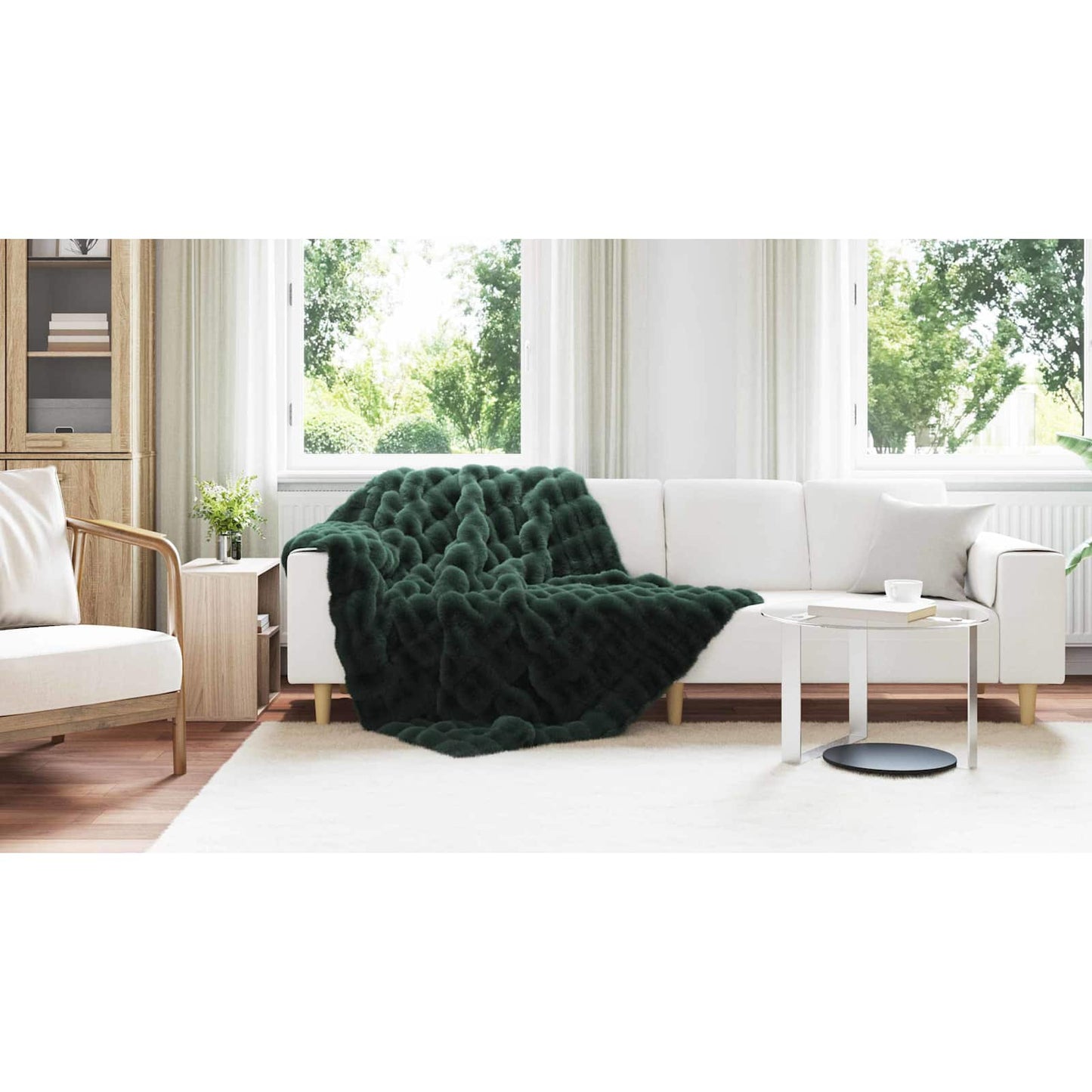 Neslystanti antklodė iš dirbtinio triušio kailio Olite 4 pcs