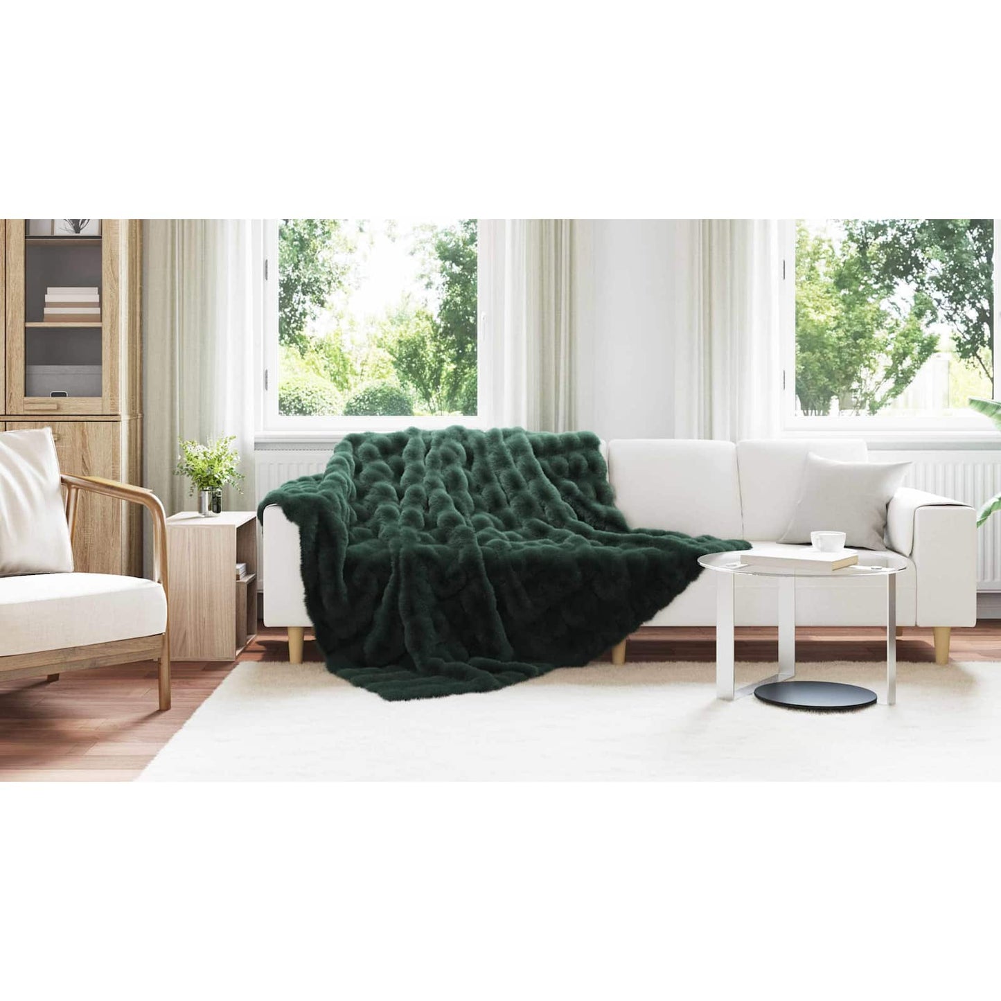 Neslystanti antklodė iš dirbtinio triušio kailio Olite 4 pcs