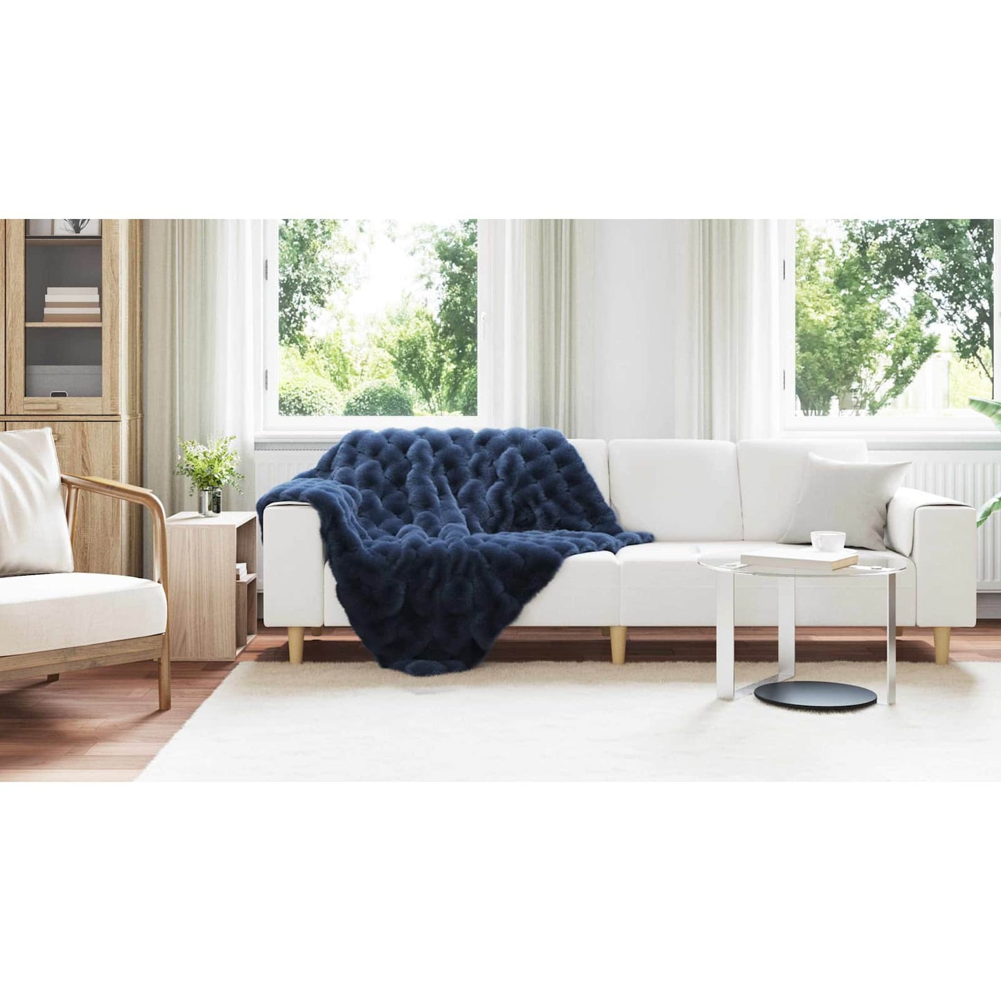 Neslystanti antklodė iš dirbtinio triušio kailio Olite 4 pcs