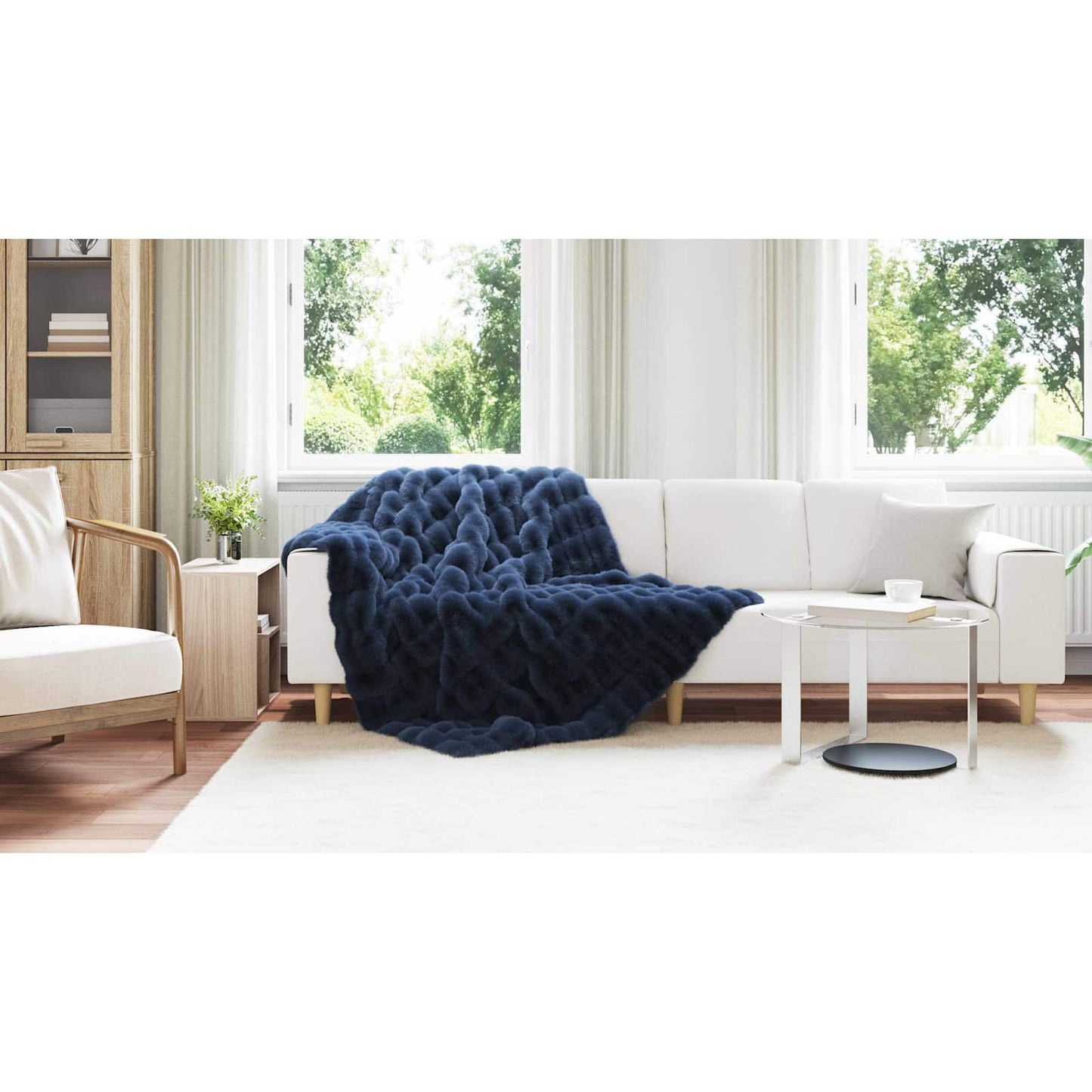 Neslystanti antklodė iš dirbtinio triušio kailio Olite 4 pcs