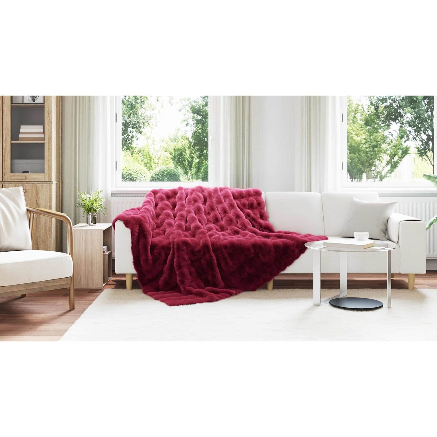 Neslystanti antklodė iš dirbtinio triušio kailio Olite 4 pcs