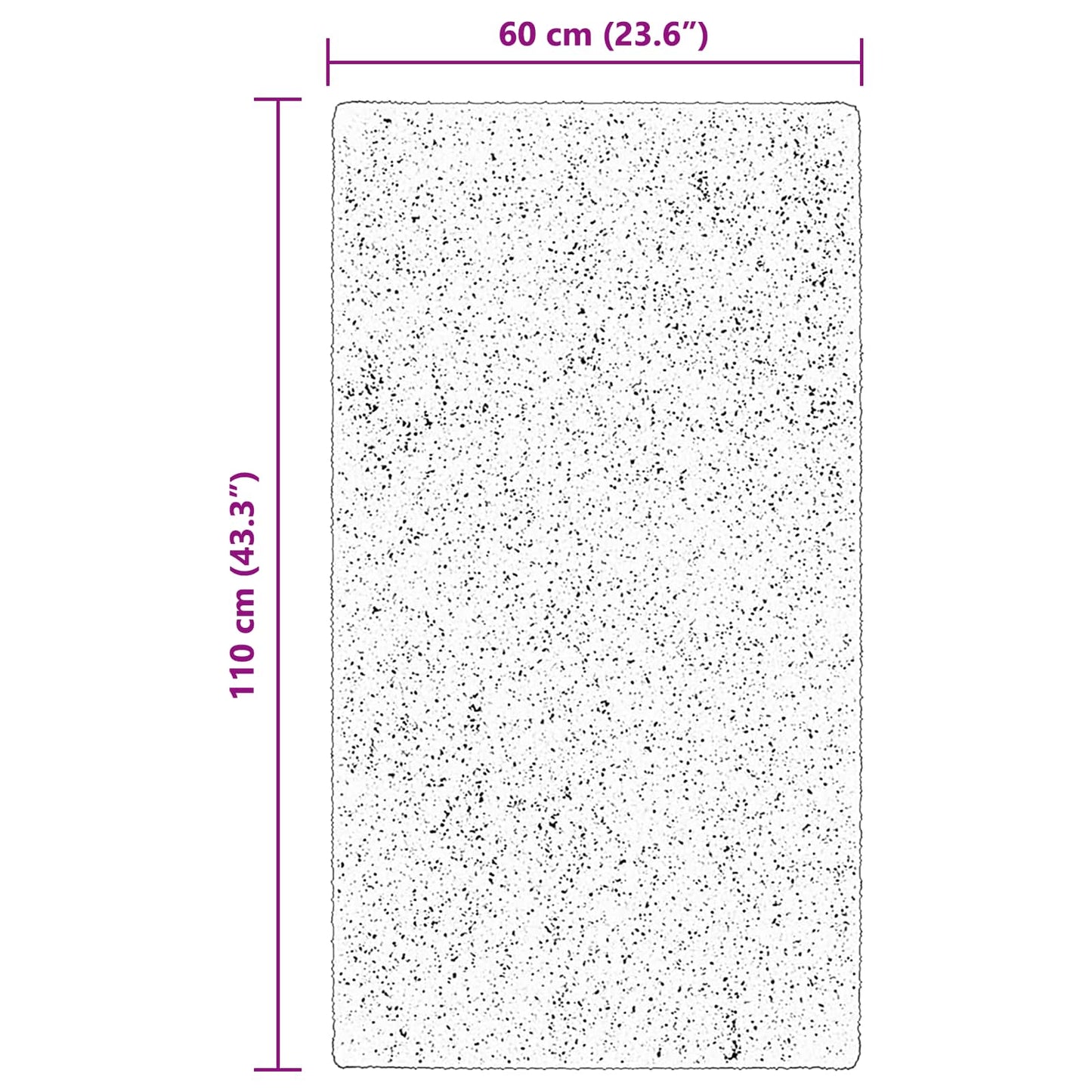 Zoninės kiliminės dangos HUARTE Ruda 110 x 60 cm Poliesteris