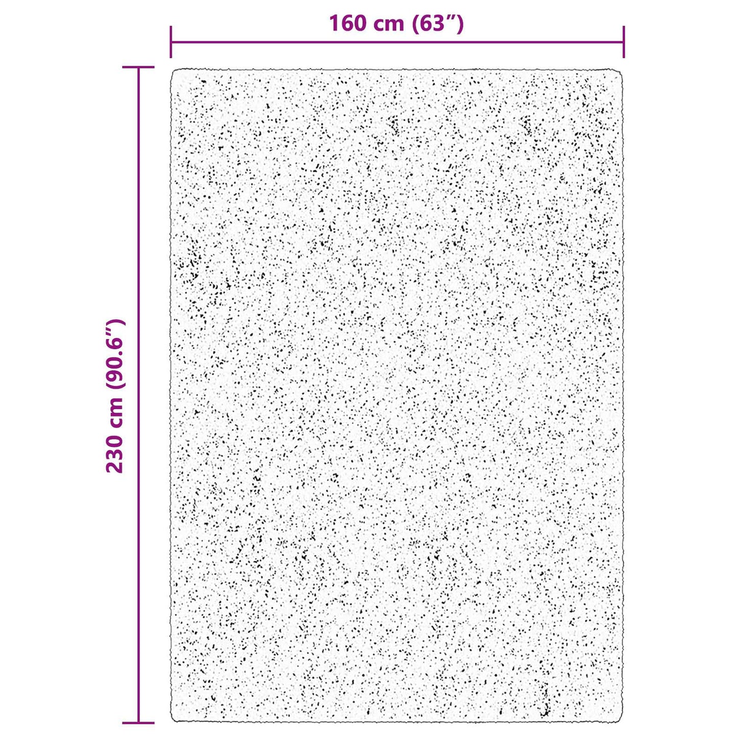 Zoninės kiliminės dangos HUARTE Ruda 230 x 160 cm Poliesteris