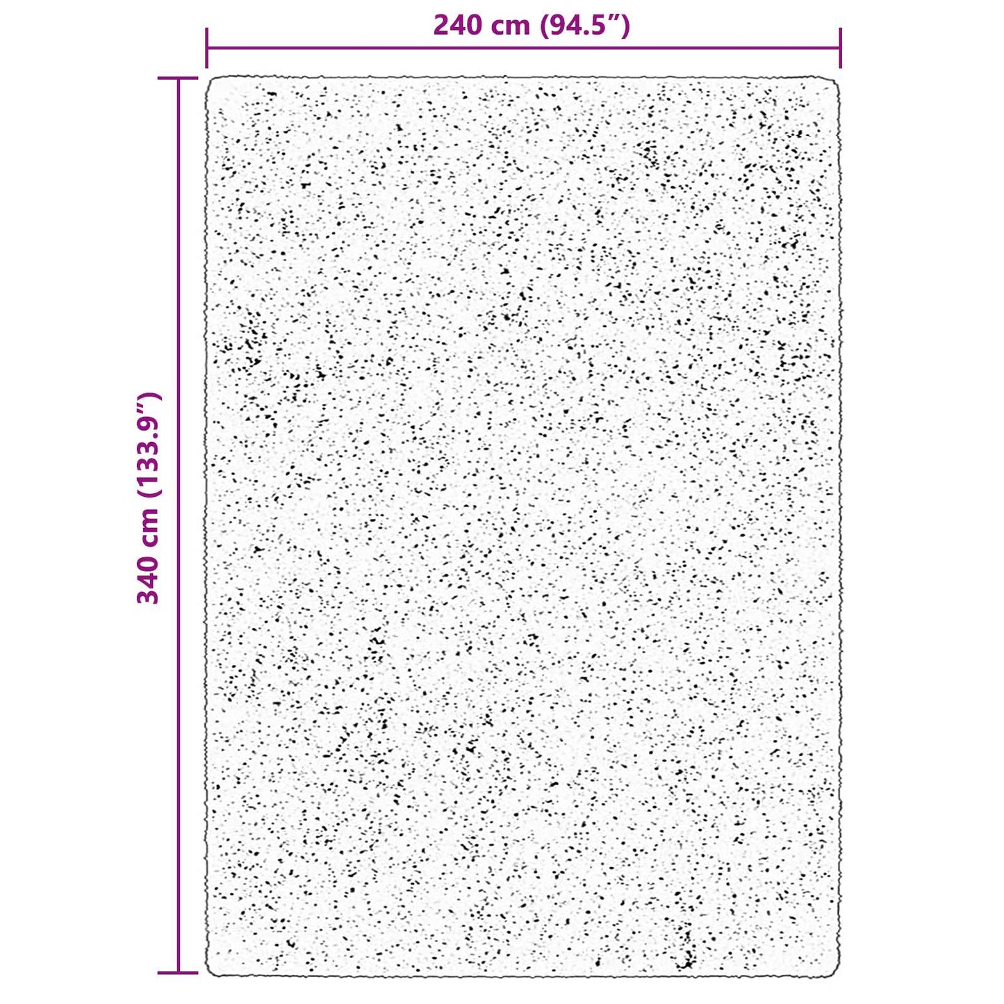Zoninės kiliminės dangos HUARTE Ruda 340 x 240 cm Poliesteris