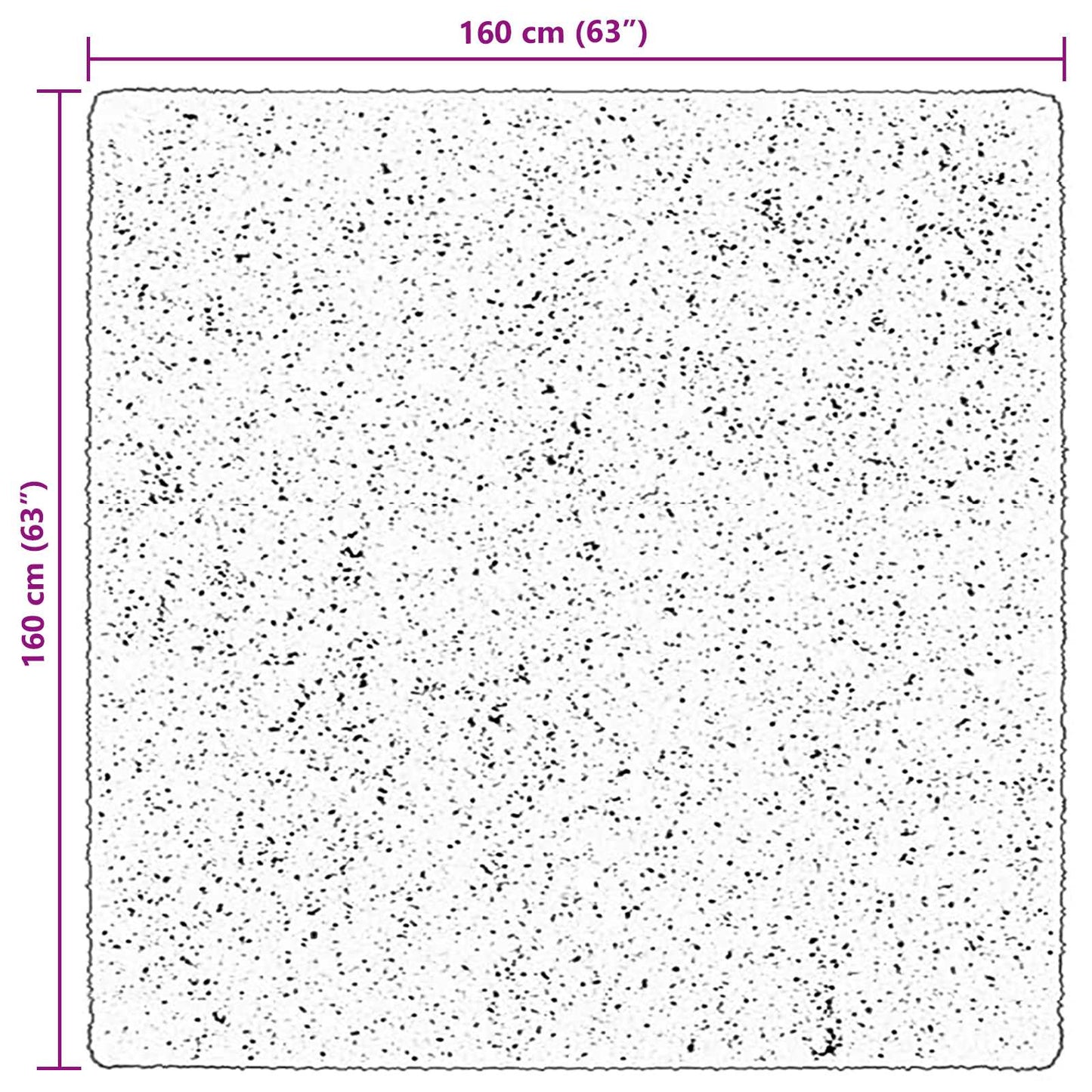 Zoninės kiliminės dangos HUARTE Ruda 160 x 160 cm Poliesteris