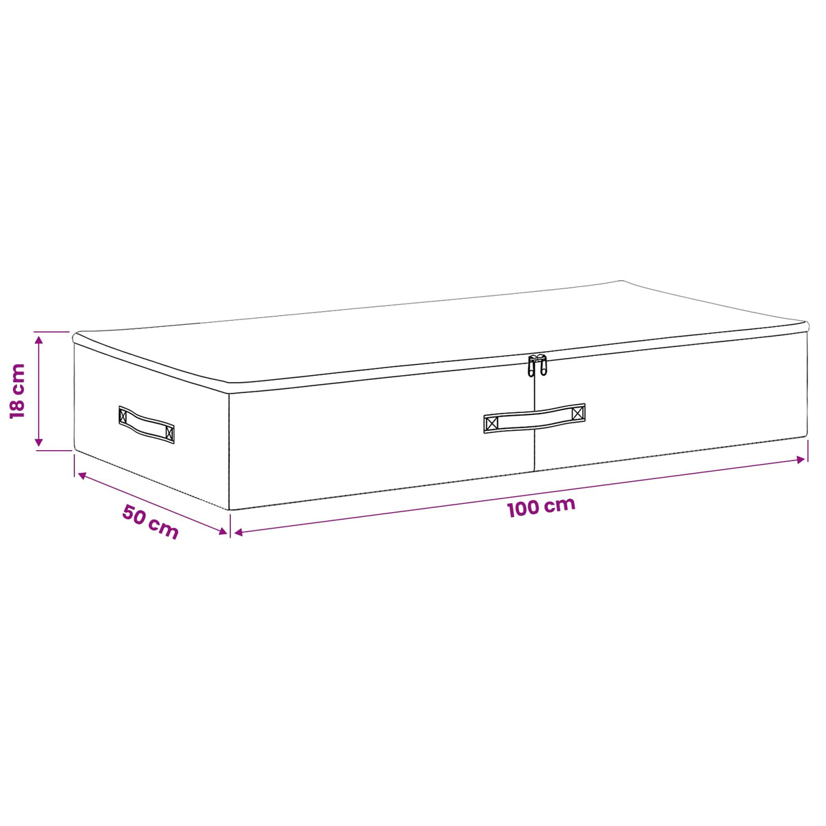 Saugojimo dėžė 6 pcs Pilka 100 x 50 x 18 cm Neaustinis audinys