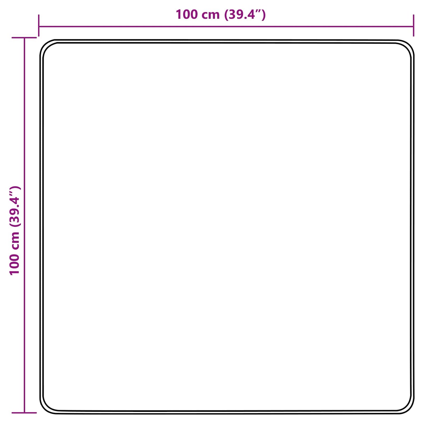 Kilimas Spauda Kreminė 100 x 100 cm Poliesteris ir PVC