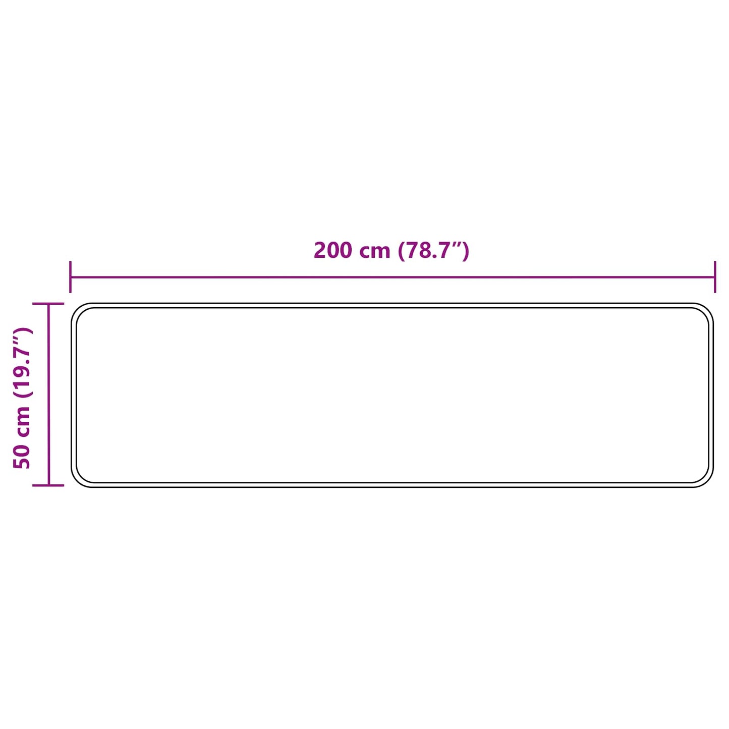 Kilimėlis MARSA Smėlio 50 x 200 cm Poliesteris ir PVC