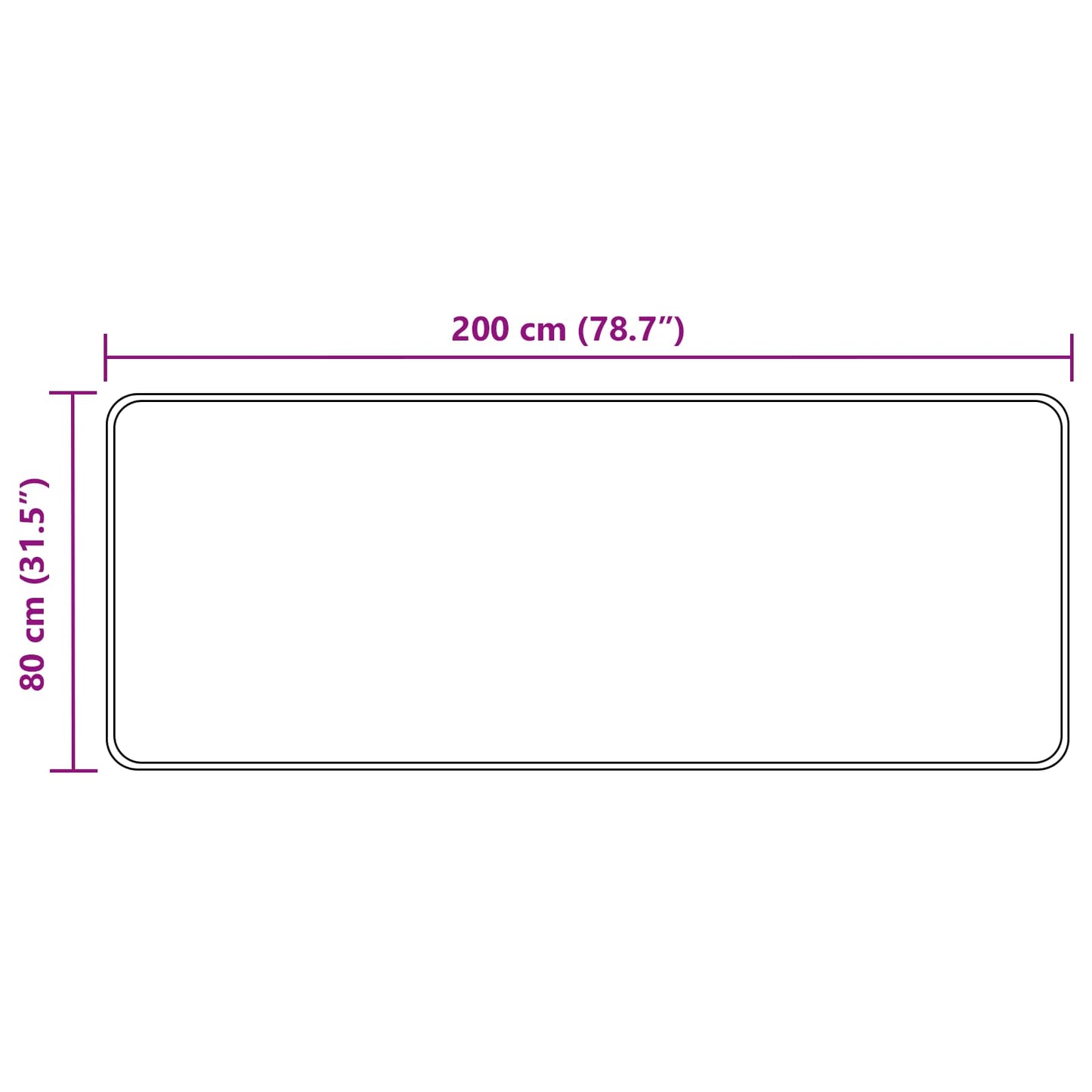 Kilimėlis MARSA Geltona 80 x 200 cm Poliesteris ir PVC
