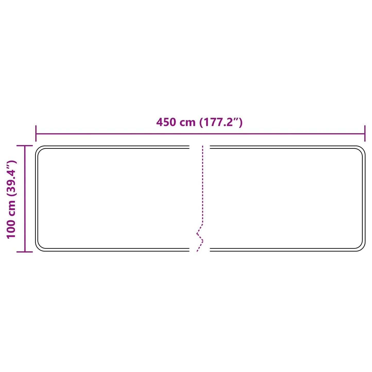 Kilimėlis MARSA Geltona 100 x 450 cm Poliesteris ir PVC