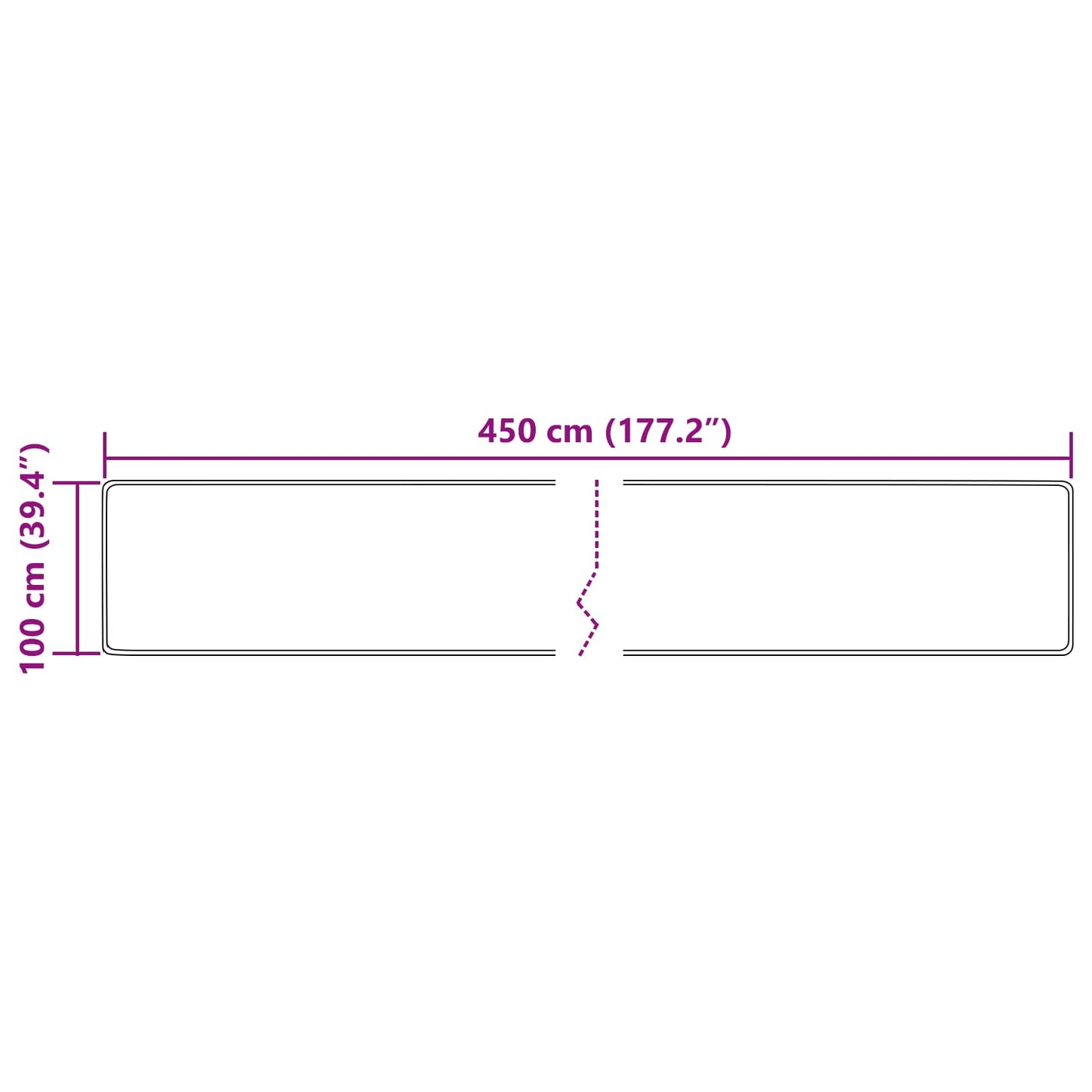Kilimėlis MARSA Įvairiaspalvis 100 x 450 cm Poliesteris ir PVC
