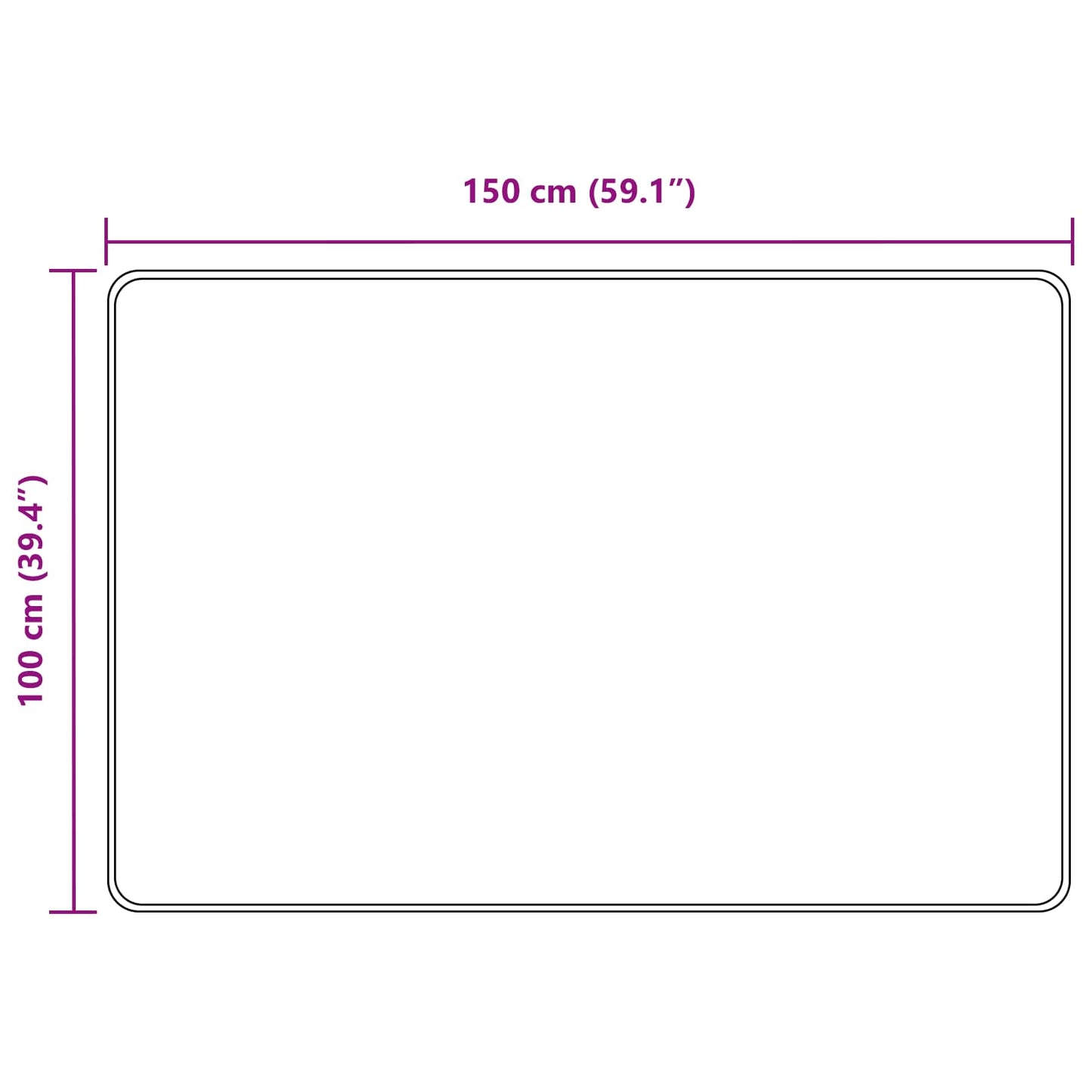 Kilimėlis MARSA Pilka 100 x 150 cm Poliesteris ir PVC