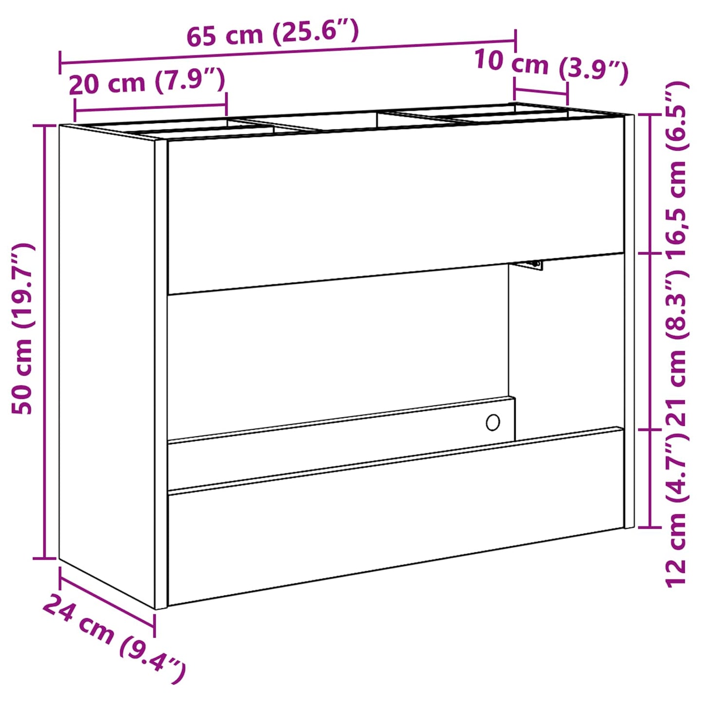 Sandėliavimo kabliukas ir laikiklis su saugykla Betono pilka