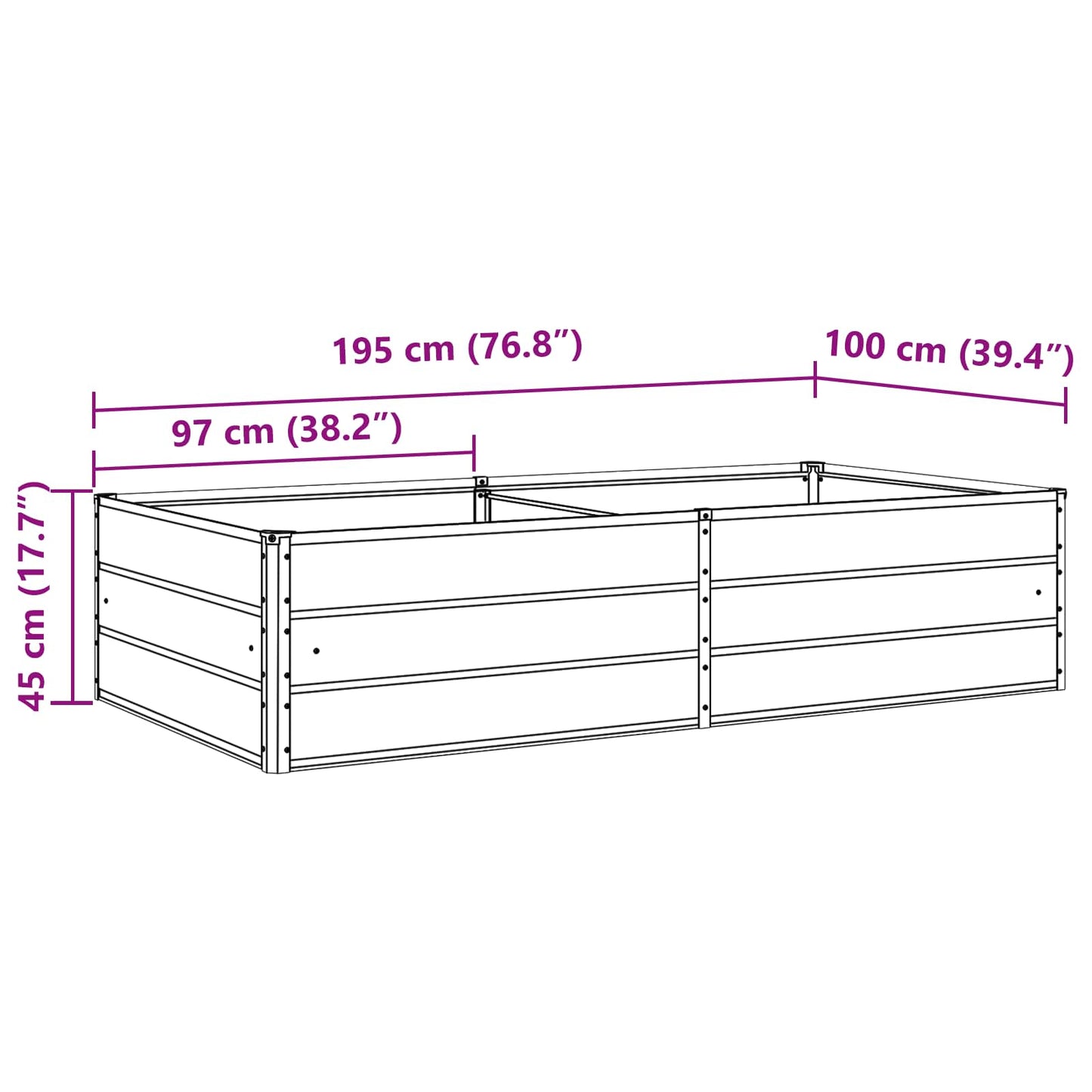 Lovelis Šviesiai pilka 195 x 100 x 45 cm Cinkuota plienas