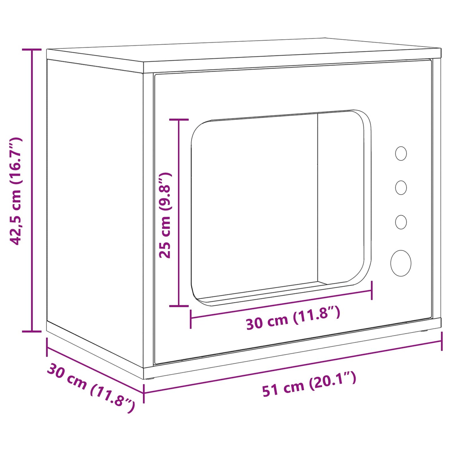 Katės namelis Blizgus baltas 51 x 30 x 42 cm Apdirbta mediena