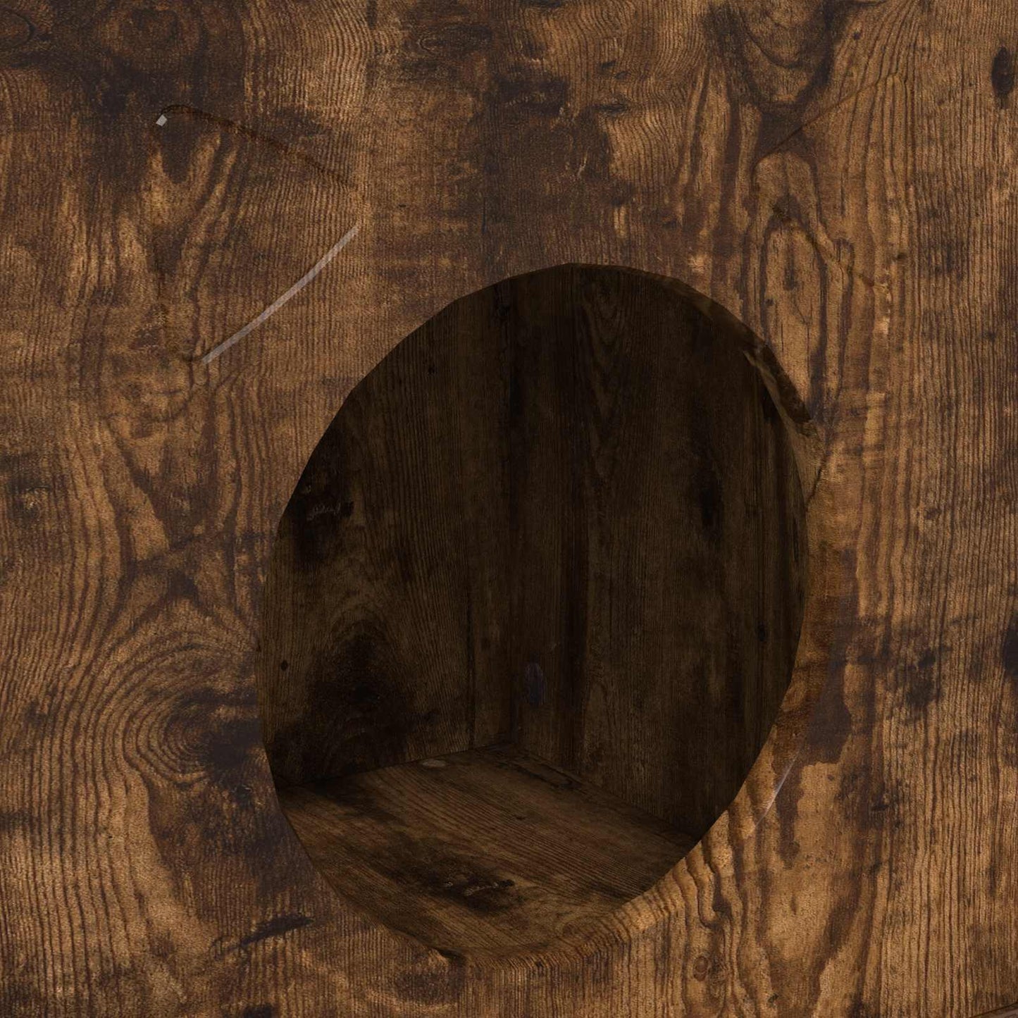 Katės namelis Rūkyta ąžuolas 72 x 42.5 x 70 cm Apdirbta mediena