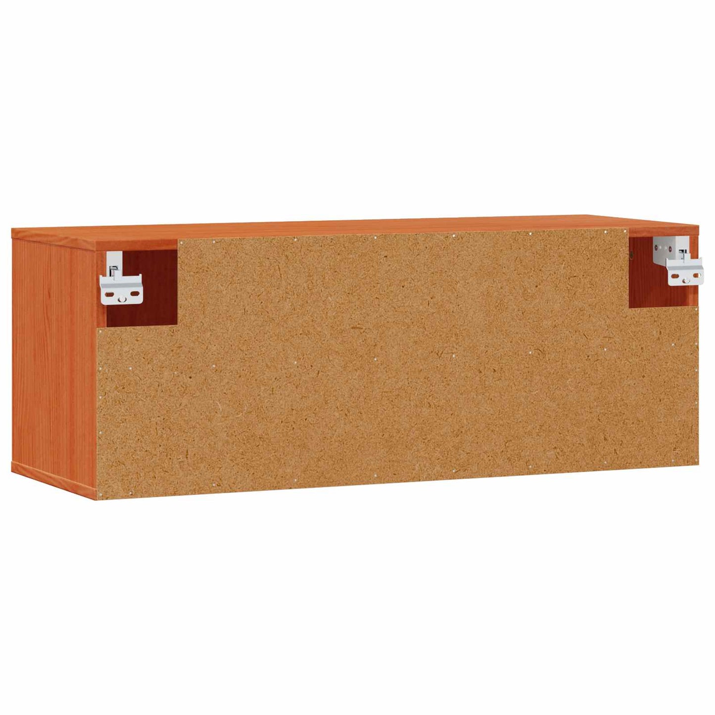 Sieninė spintelė su lentyna 2 pcs Vaško ruda 80 x 30 x 30 cm