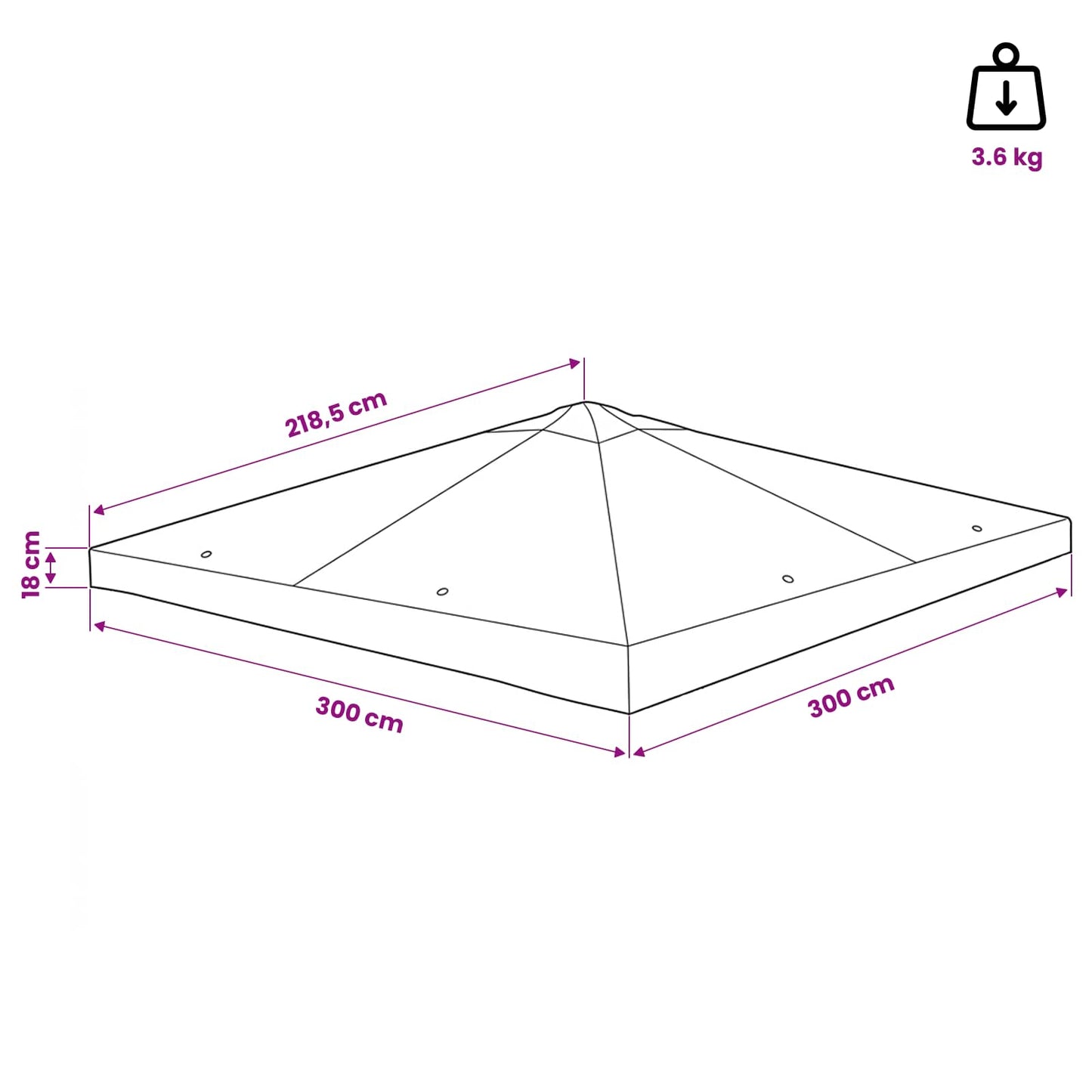 Paviljono uždanga Taupe 300 x 300 cm Poliesteris ir plienas