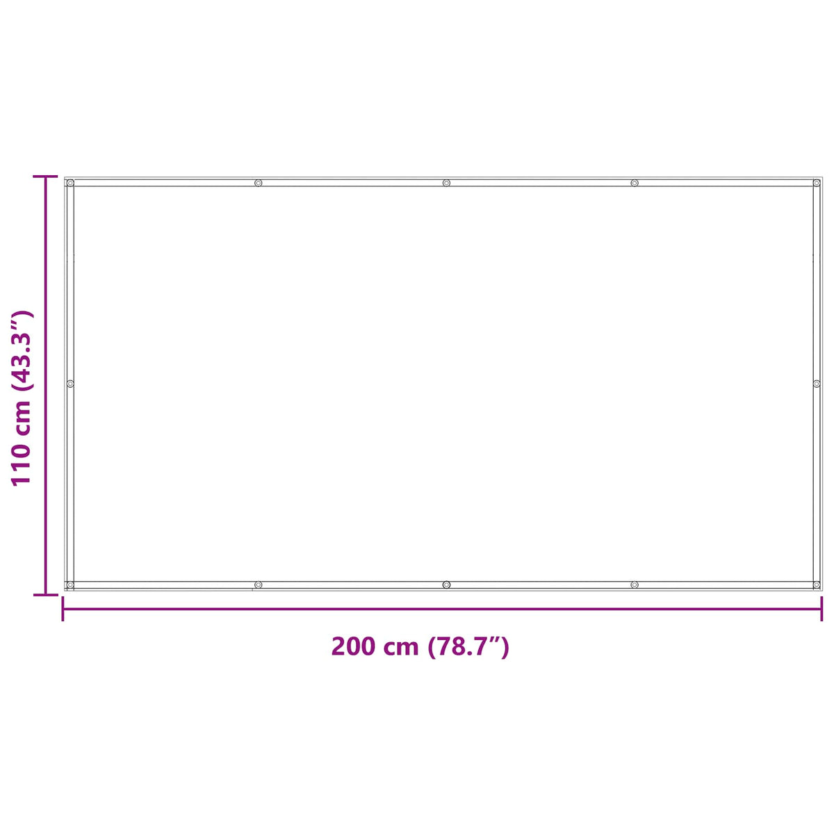 Balkono Ekranas Stačiakampio 110 x 200 cm Oksfordo audinys