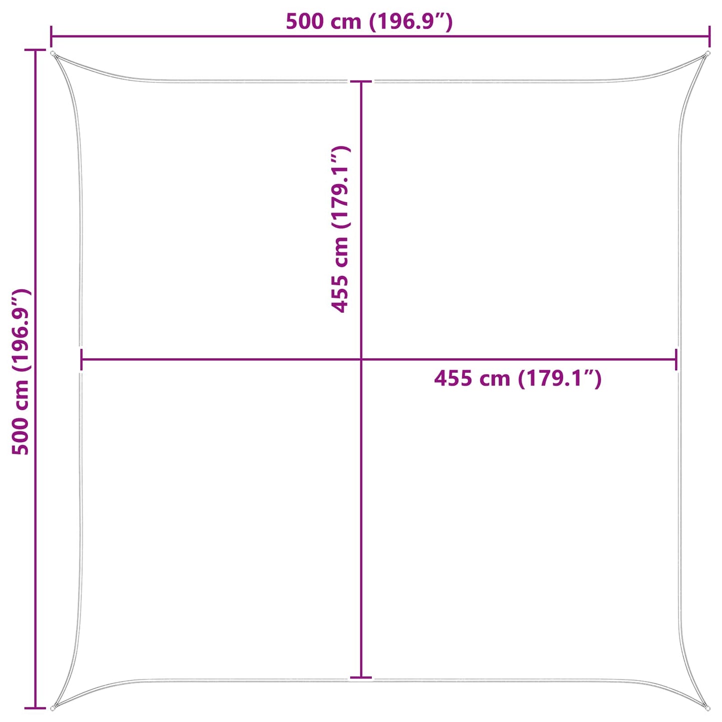 Saulės burė Oranžinė ir ruda 5 x 5 m 100% poliesteris Oksfordas