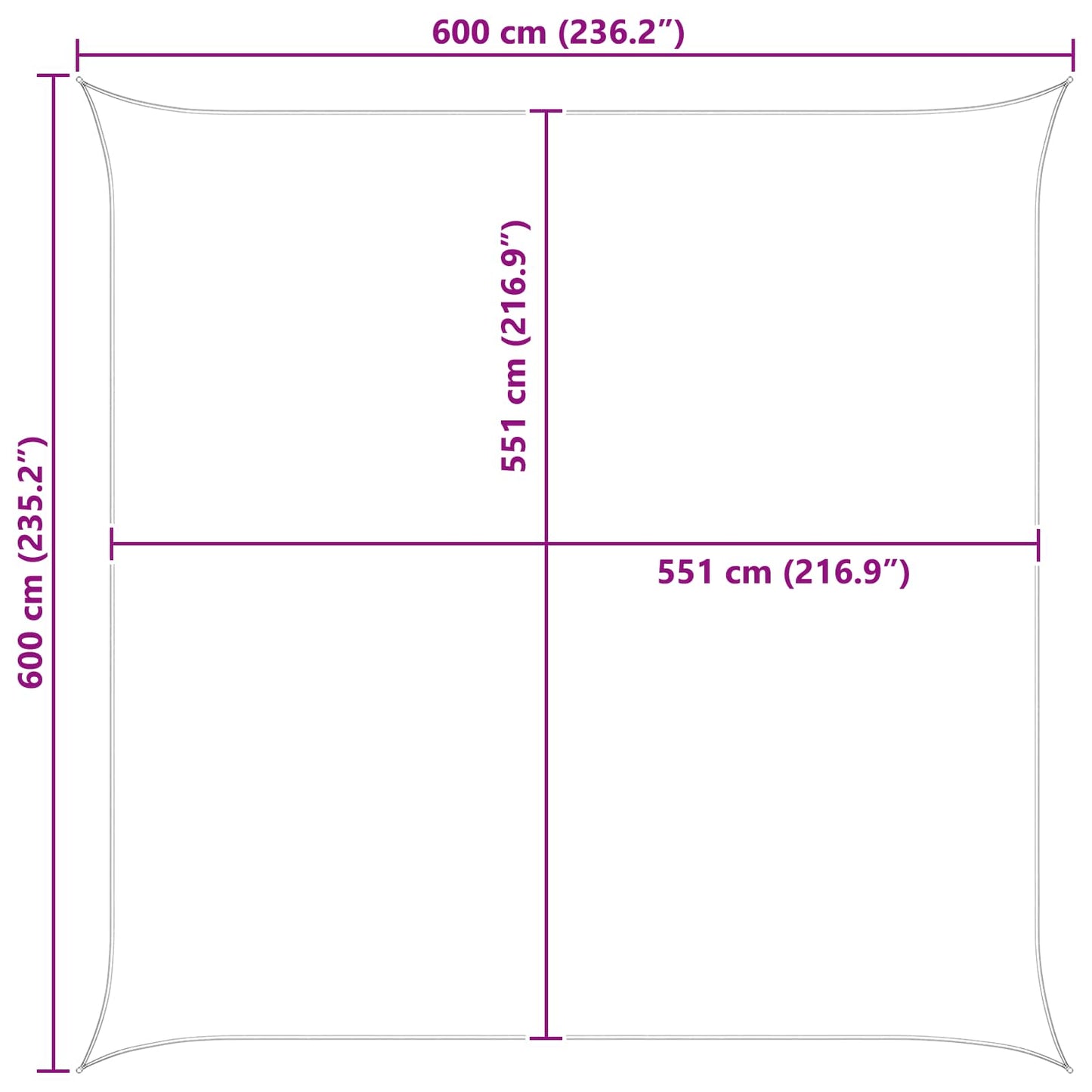 Saulės burė Oranžinė ir ruda 6 x 6 m 100% poliesteris Oksfordas