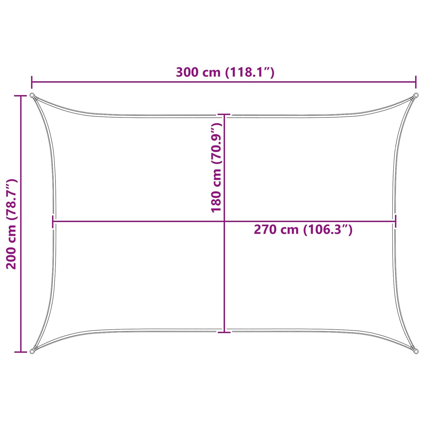 Saulės šešėlio audinys Geltona ir balta 2 x 3 m HDPE