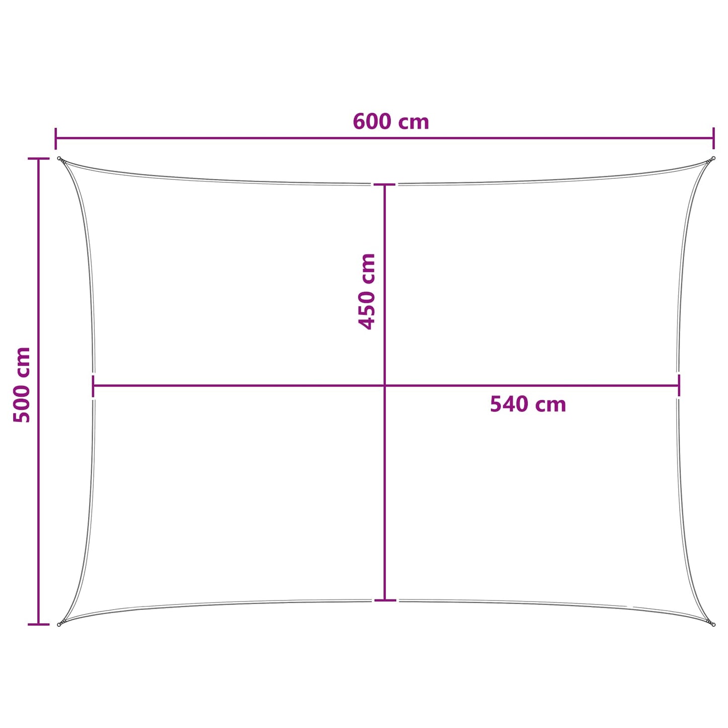 Saulės šešėlio audinys Geltona ir balta 5 x 6 m HDPE