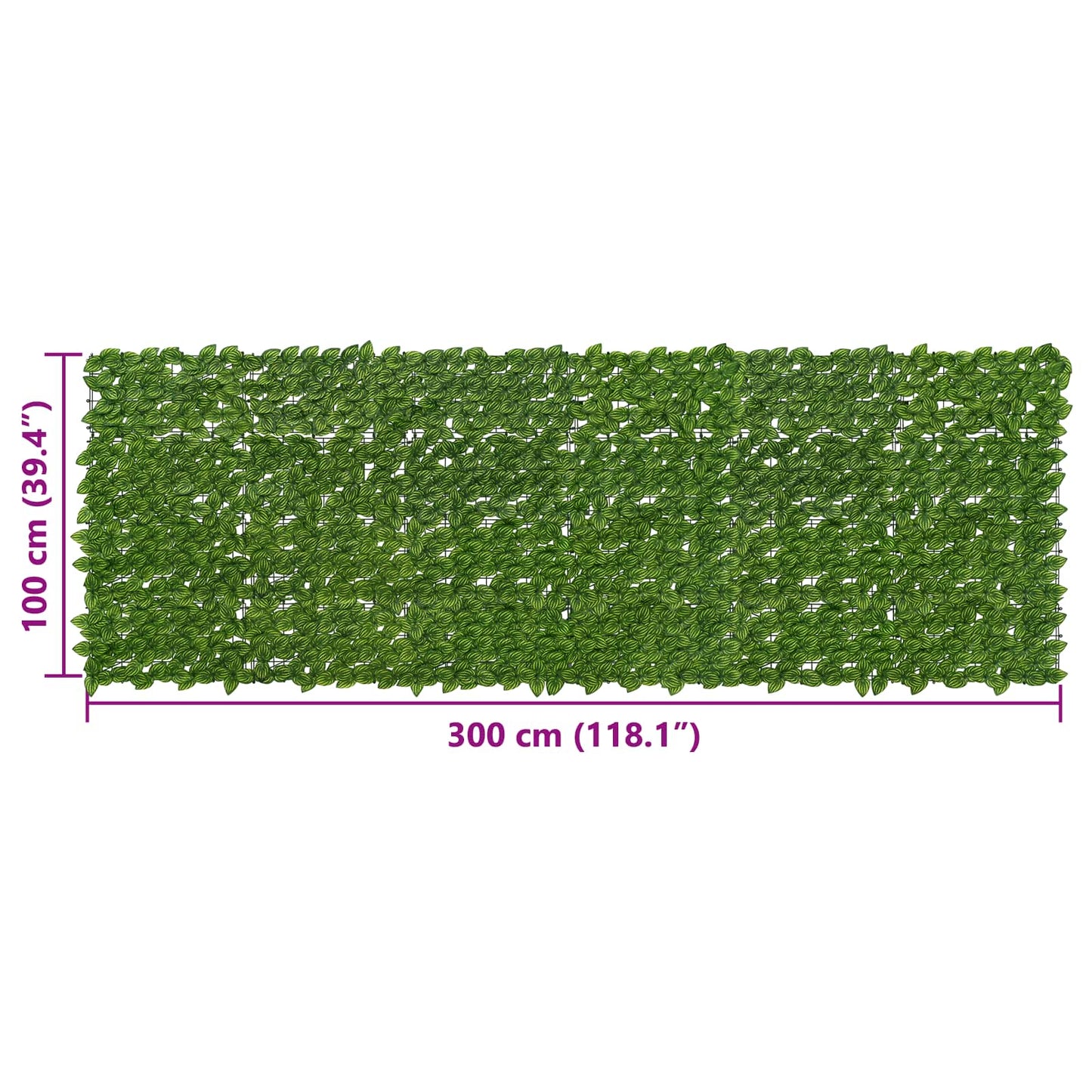 Balkono ekranas su lapais Žalia ir geltona 300 x 100 cm