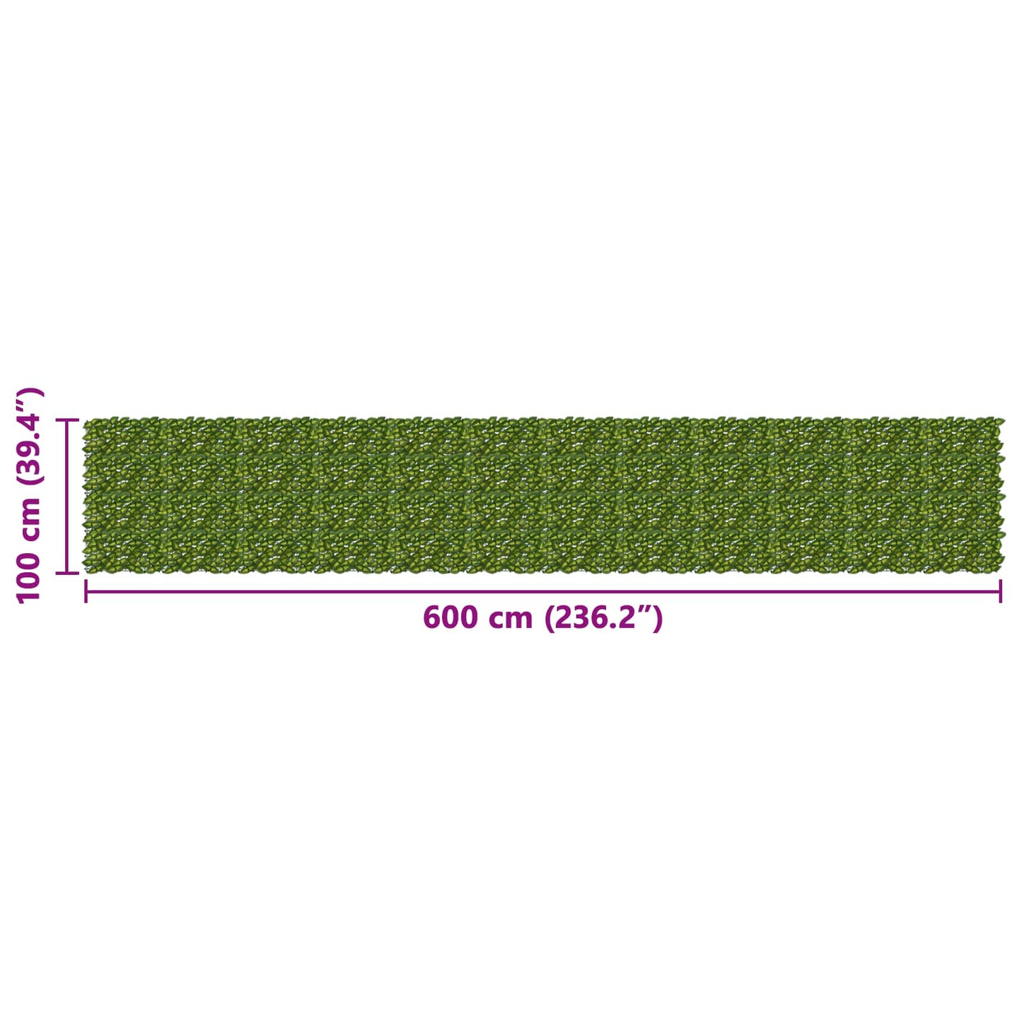 Balkono ekranas su lapais Žalia ir geltona 600 x 100 cm