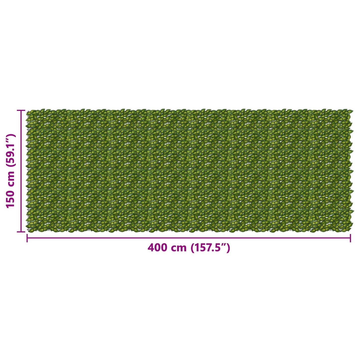 Balkono ekranas su lapais Žalia ir geltona 400 x 150 cm