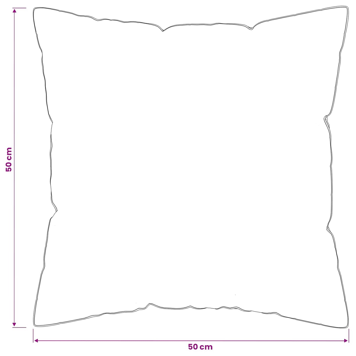 Pagalvė FULDA 50 x 50 cm 100% žąsų pūkai ir plunksnos Balta