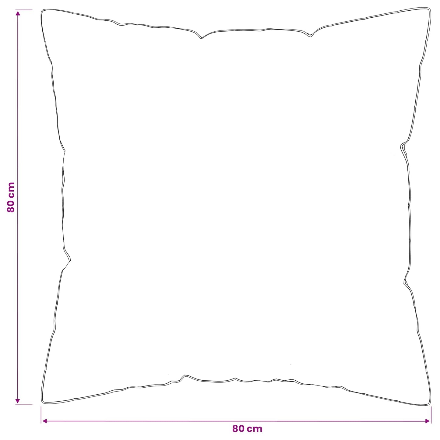 Pagalvė FULDA 80 x 80 cm 100% žąsų pūkai ir plunksnos Balta