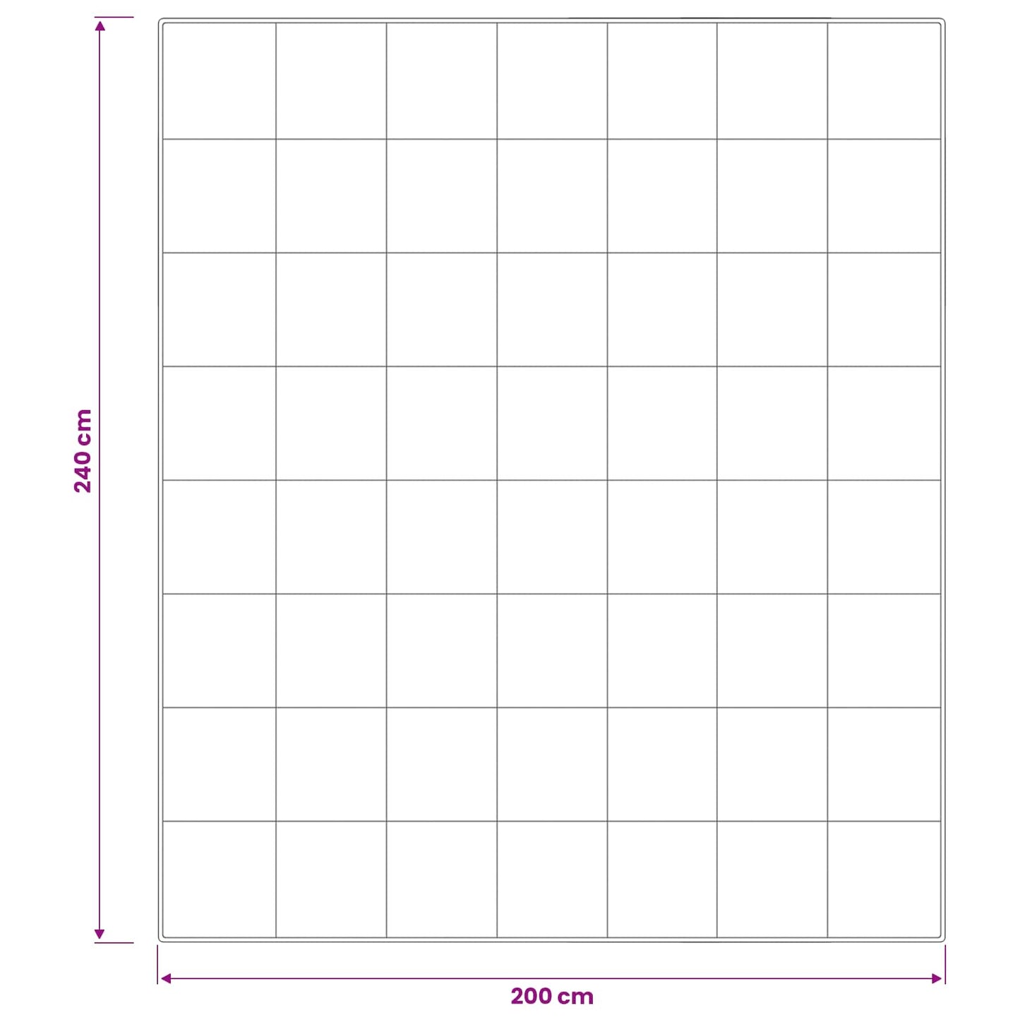 Antklodė FULDA 200 x 240 cm 4 metų laikai 210 GSM Balta