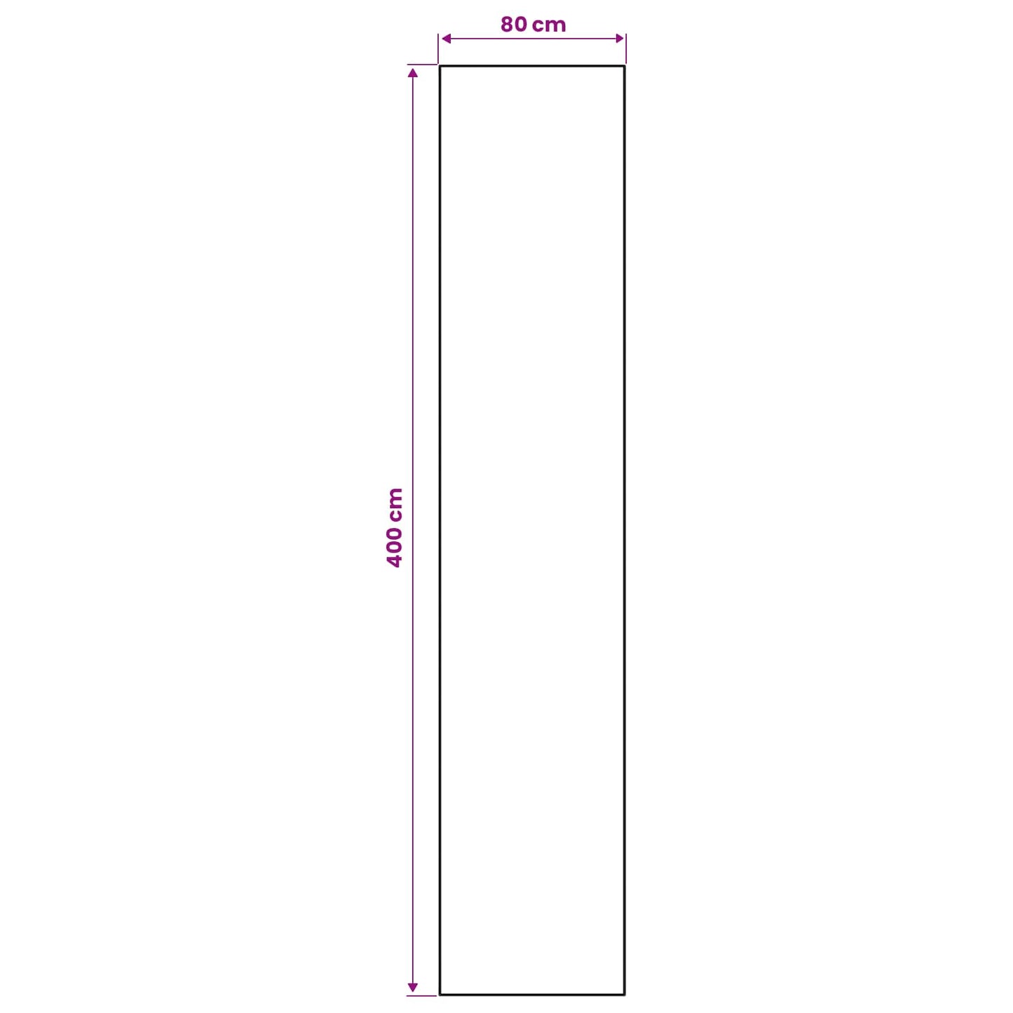 Kilimėlis LESAKA Sidabrinė 80 x 400 cm