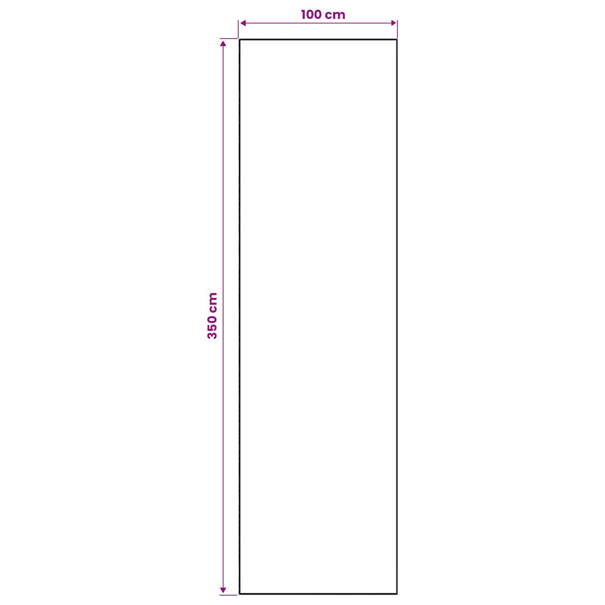 Kilimėlis LESAKA Juoda ir balta 100 x 350 cm