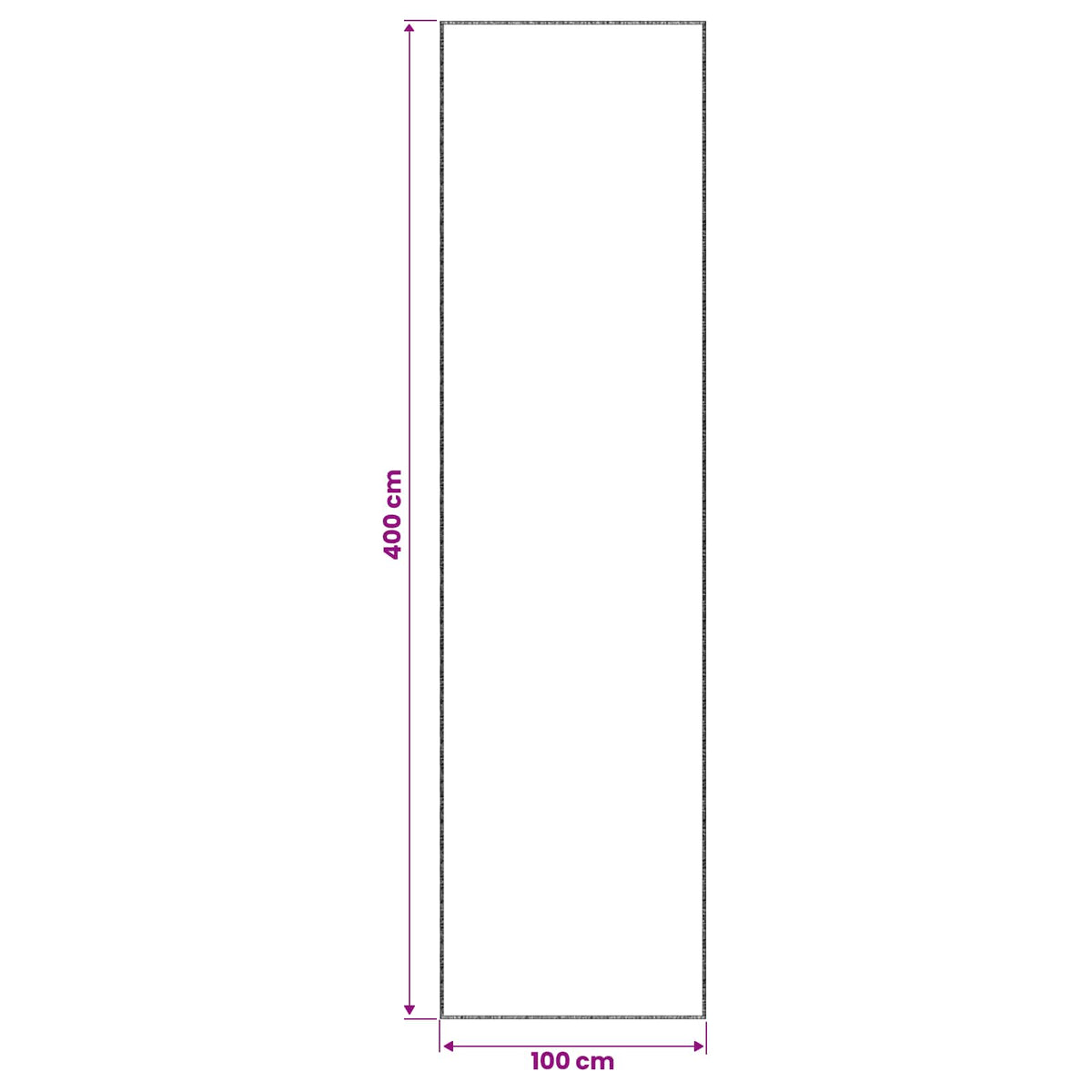 Kilimas Smėlio 100 x 400 cm 100% poliesteris 3 mm Plaunamas