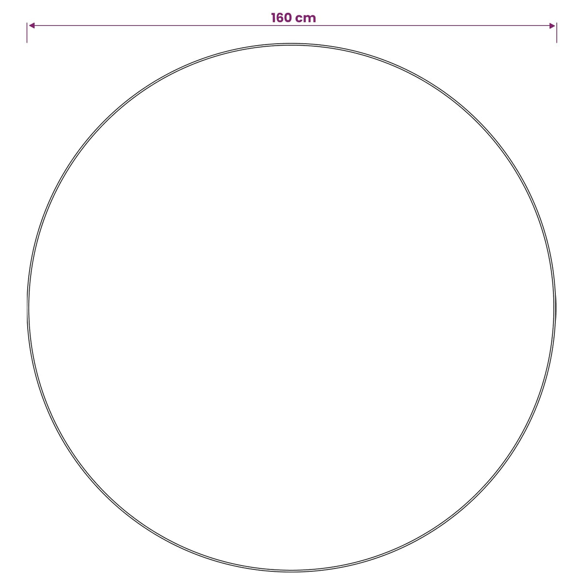 Kilimas IZA Smėlio Ø 160 cm 100% poliesteris Žemo plauko