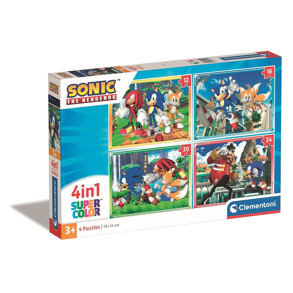 Clementoni dėlionė Sonic the Hedgehog SAVE THE DAY 4 in 1