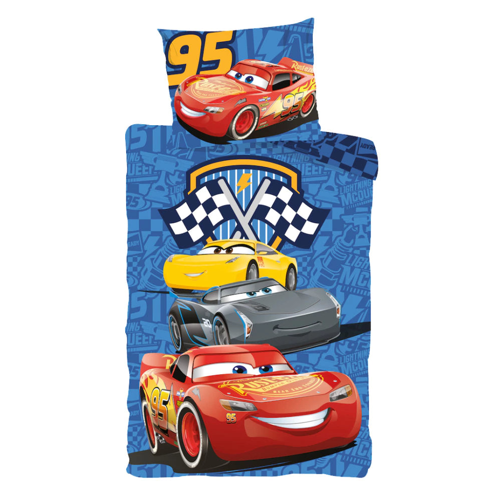 Kūdikių patalynės komplektas Disney Cars Track Stars (100×135, 2 dalių)