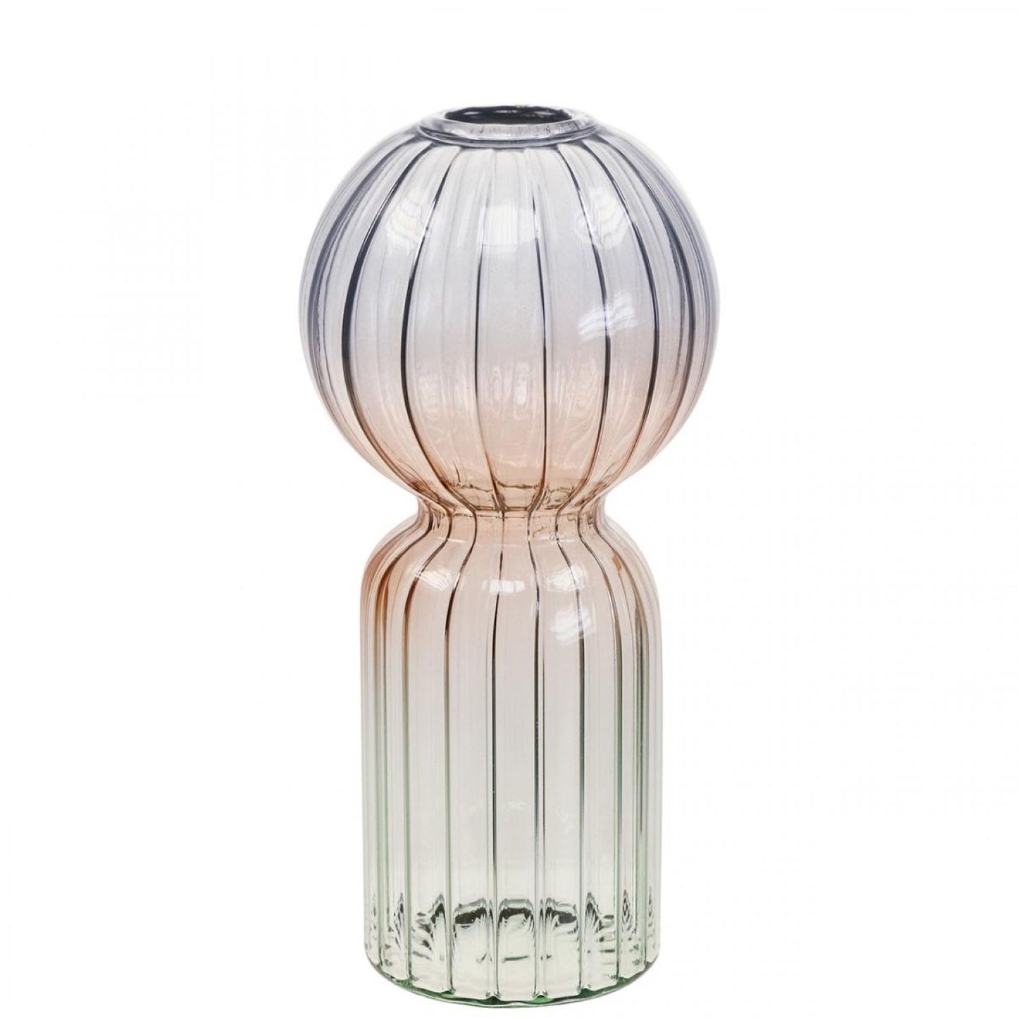 Stiklinė vaza Deco (Mėlyna, ruda, skaidri)