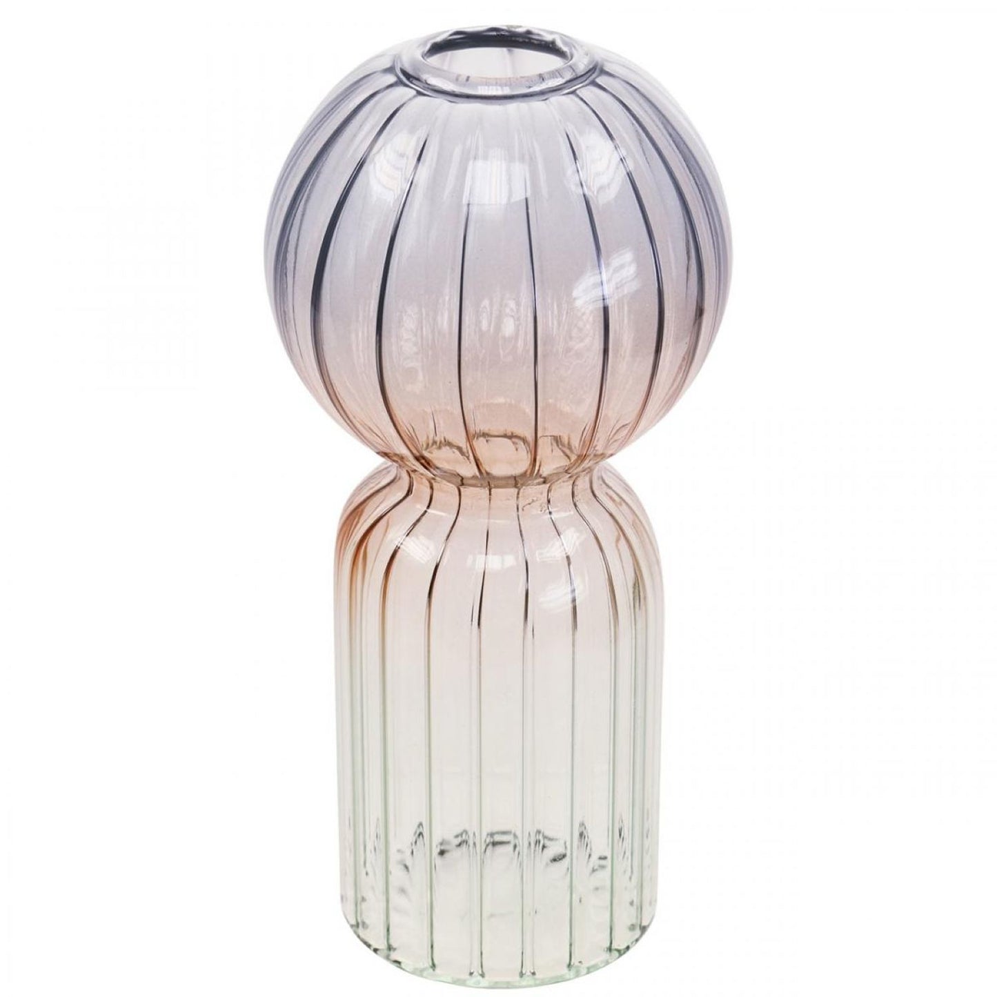 Stiklinė vaza Deco (Mėlyna, ruda, skaidri)