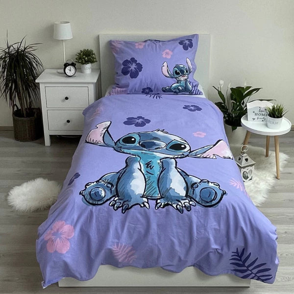 Vaikiškas patalynės komplektas Disney Lilo and Stitch( Violetinė, 140x200, 2 dalių)