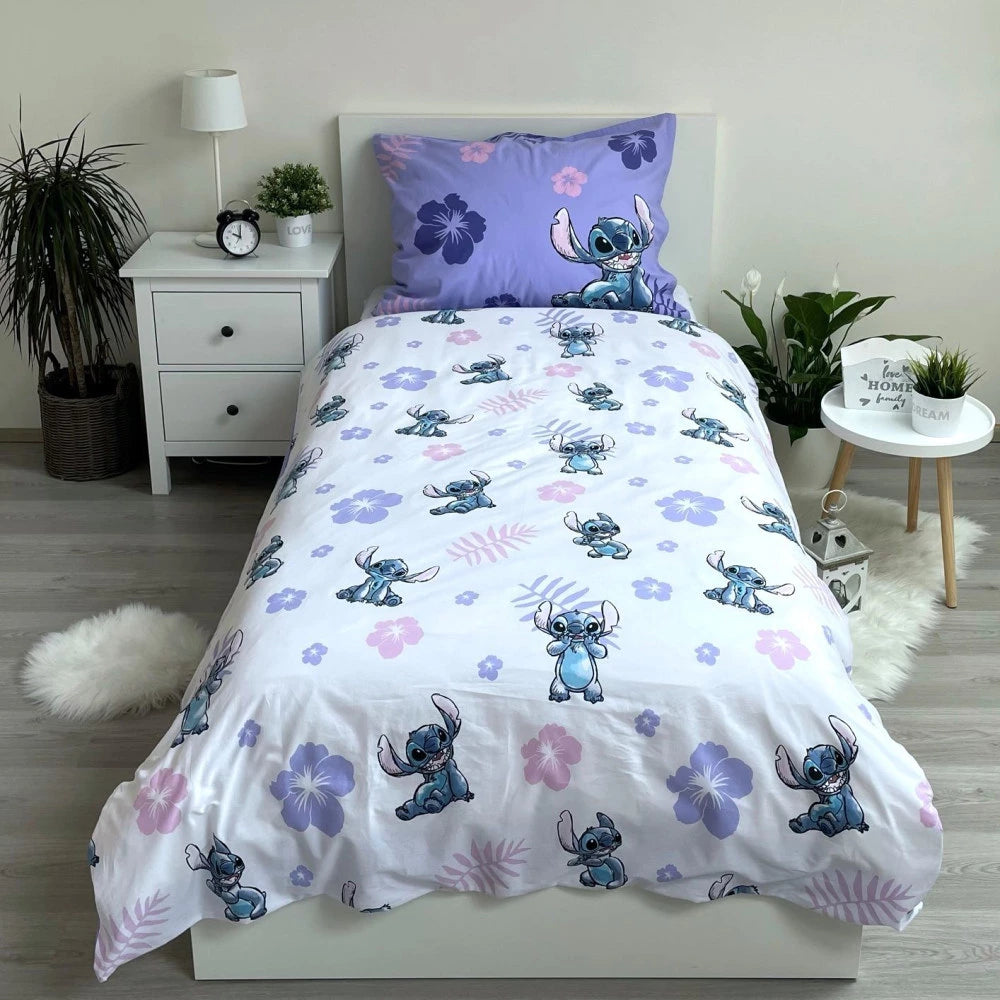 Vaikiškas patalynės komplektas Disney Lilo and Stitch( Violetinė, 140x200, 2 dalių)