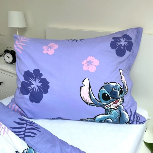 Vaikiškas patalynės komplektas Disney Lilo and Stitch( Violetinė, 140x200, 2 dalių)