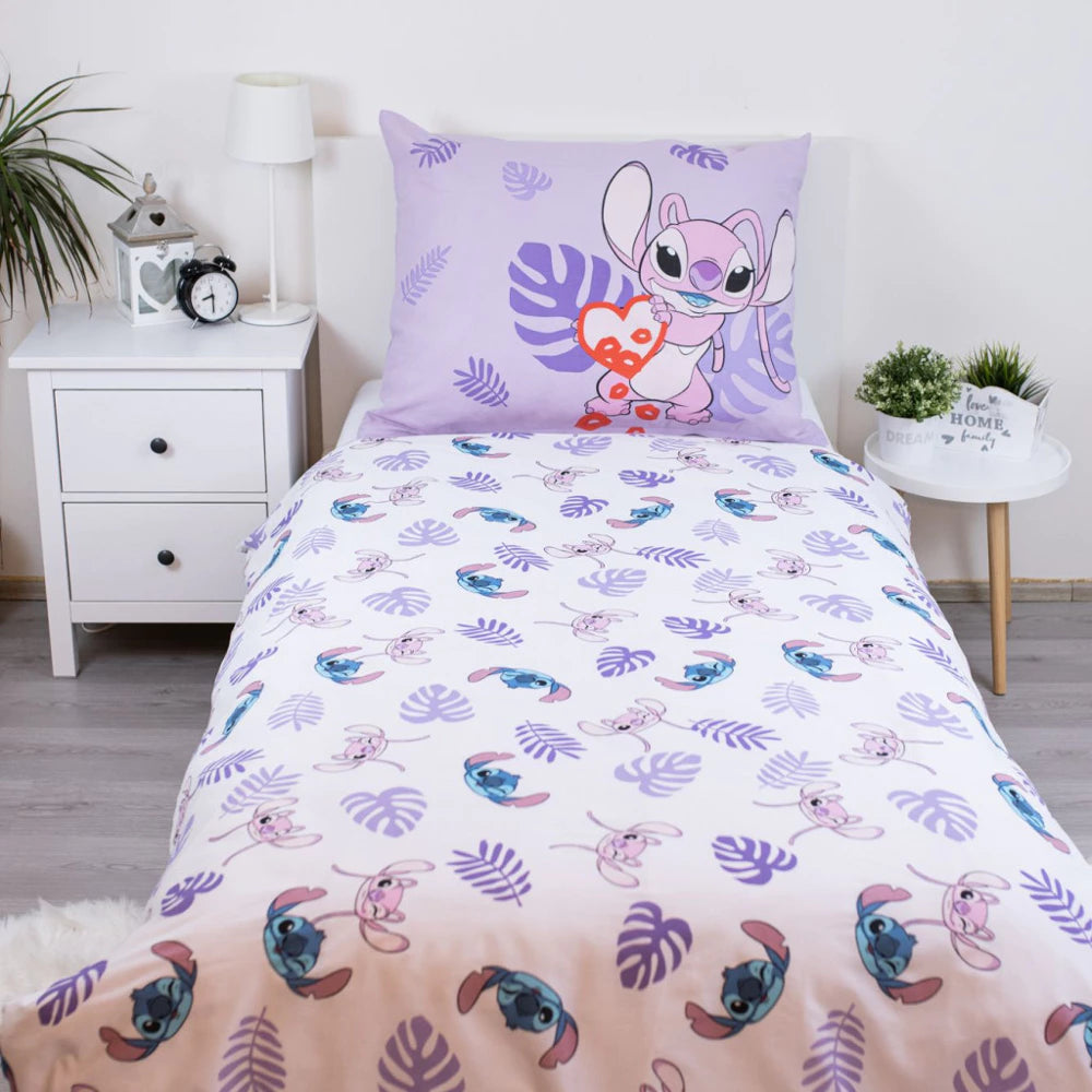 Vaikiškas patalynės komplektas Disney Lilo & Stitch – The Star Dog Kiss (140 × 200 cm, 2 dalių)