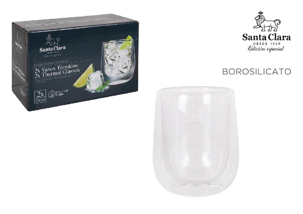 Santa Clara borosilikatinių stiklinių rinkinys (2 vnt. – 250 ml)