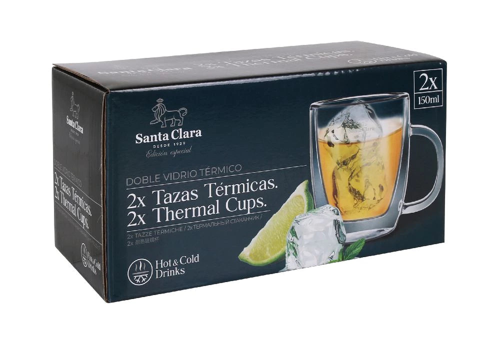 Santa Clara borosilikatinių termo puodelių rinkinys (2 vnt.)