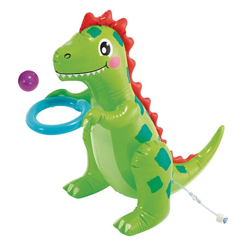 Pripučiama dinozaurų žaidimų aikštelė su vandens čiuožykla