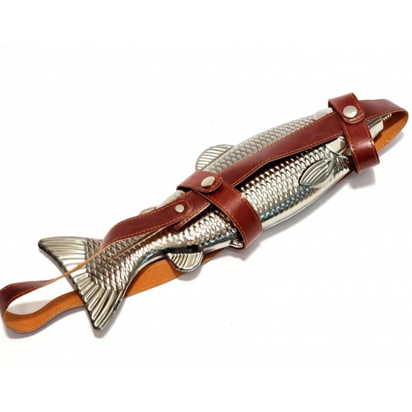 Vyriška metalinė gertuvė „Žuvis“ dėžutėje